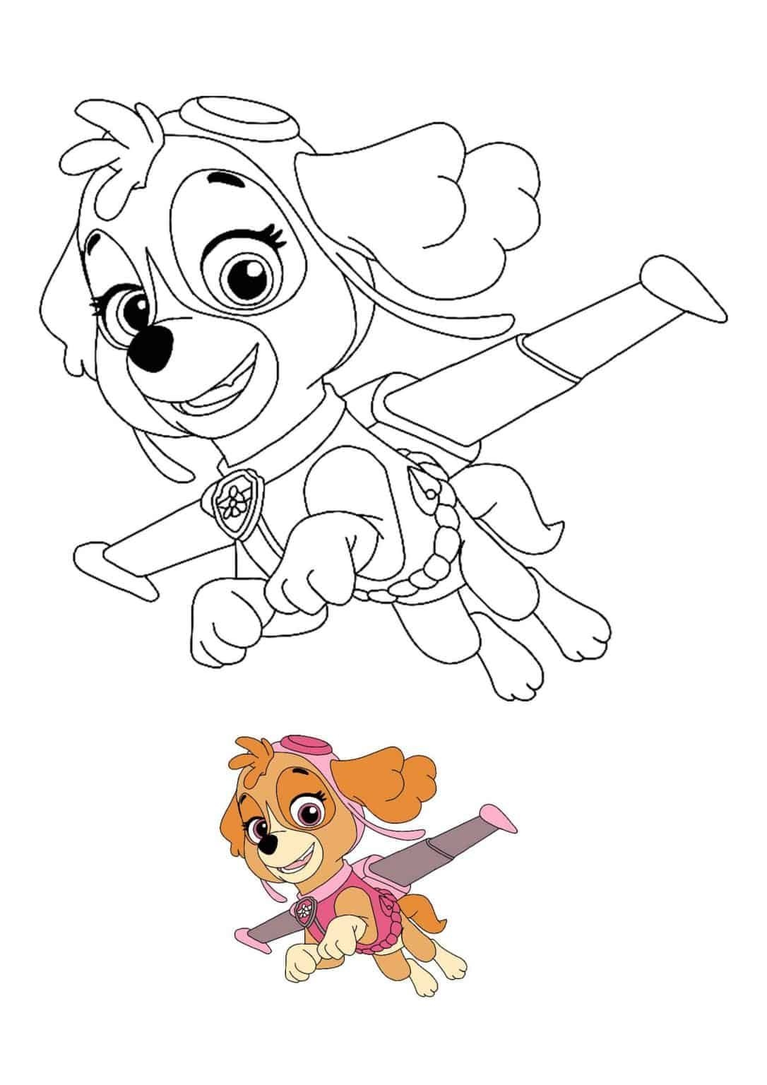 Paw Patrol Skye Coloring Pages 4 Free Printable Coloring Sheets 2021