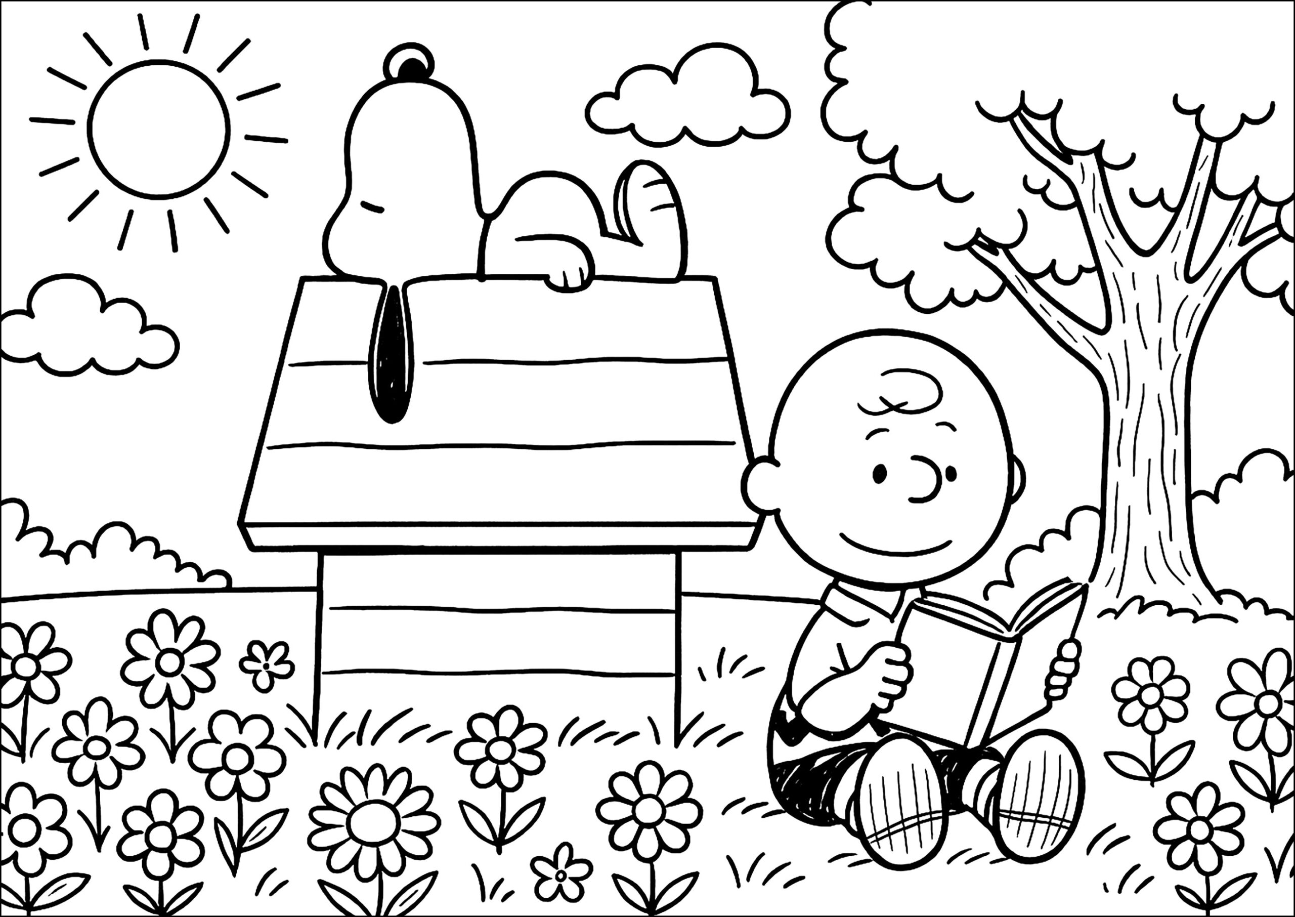 Peaceful Reading And Siesta Snoopy Coloring Pages Peaceful Reading And Siesta Snoopy Coloring Pages