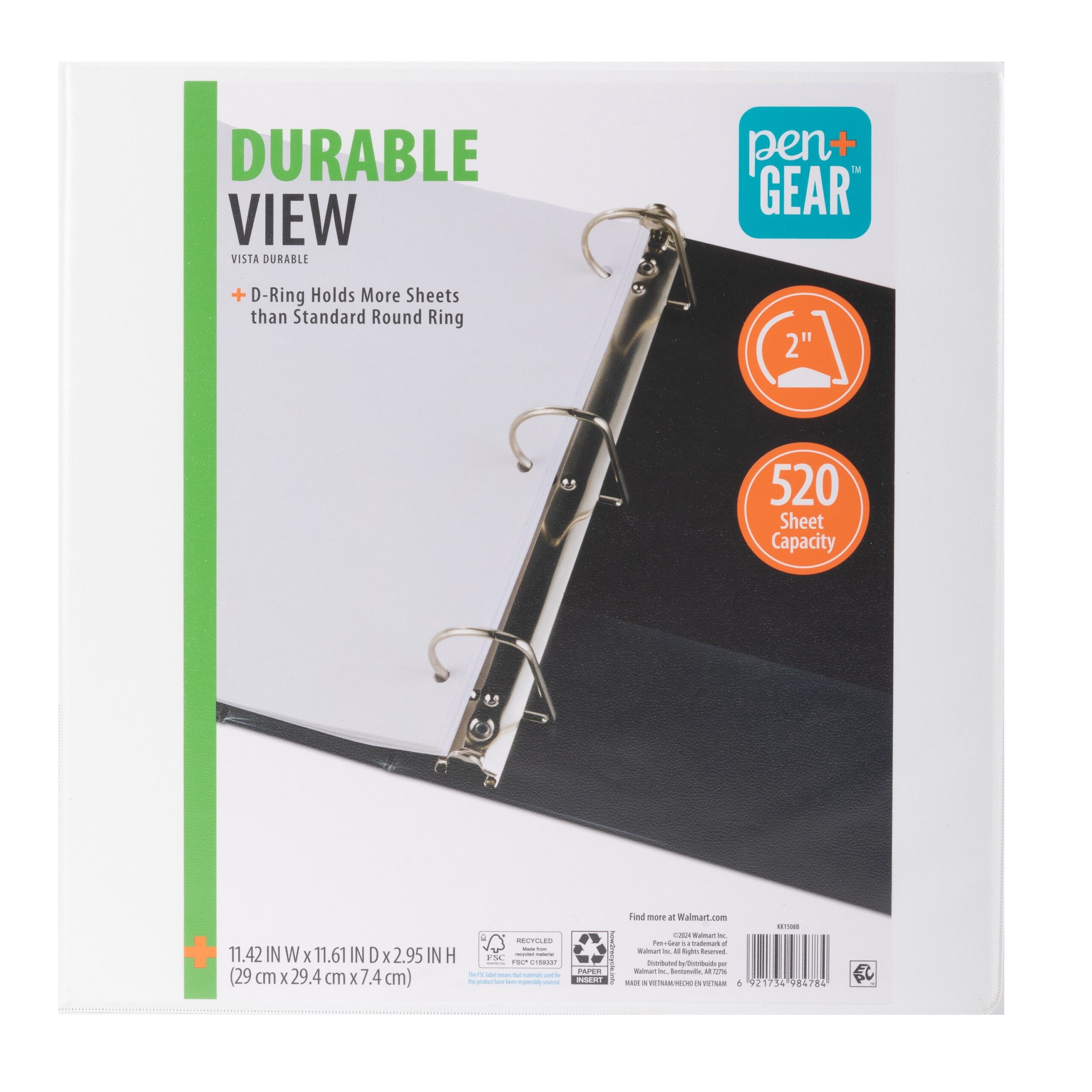 Pen Gear Durable View Binder 2 Inch D Rings White 520 Sheet Capacity Walmart Pen Gear Durable View Binder 2 Inch D Rings White 520 Sheet Capacity Walmart