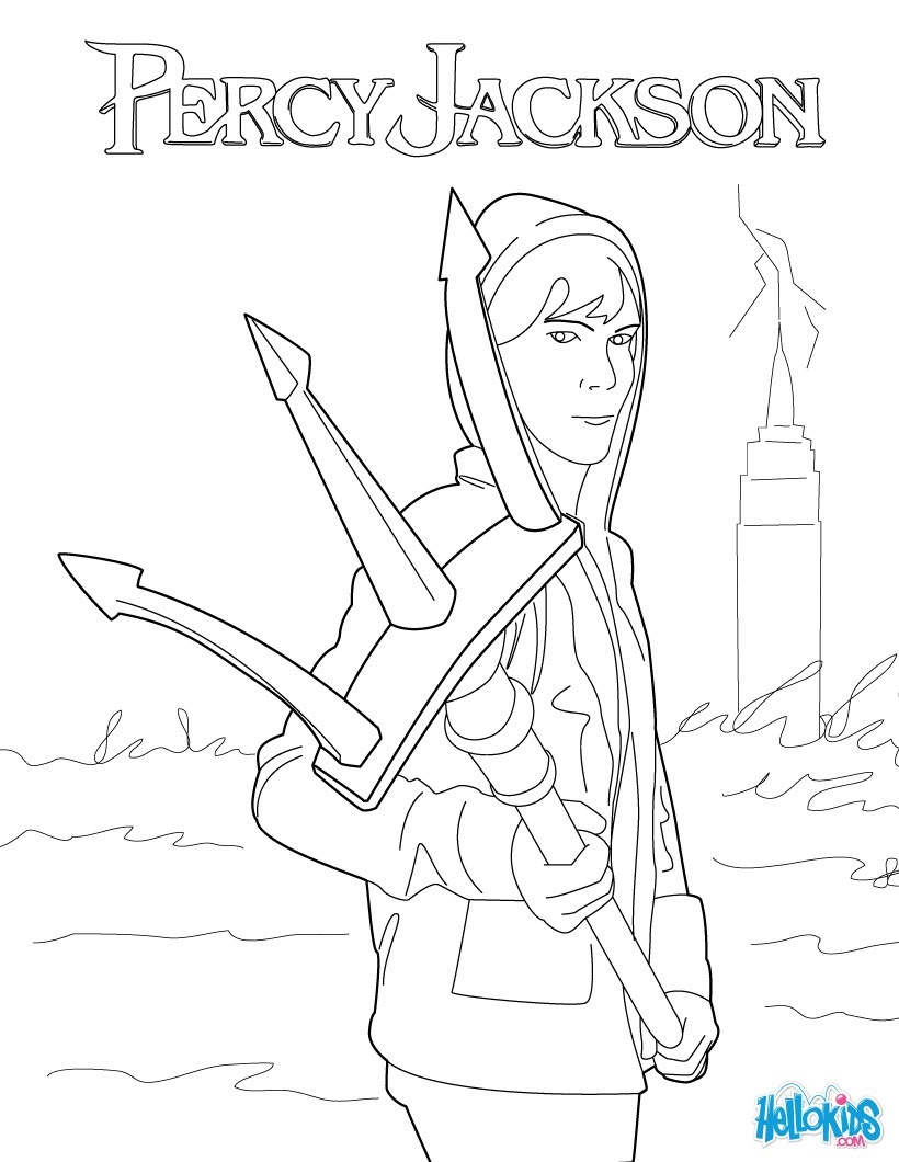 Percy s Trident Coloring Pages Hellokids