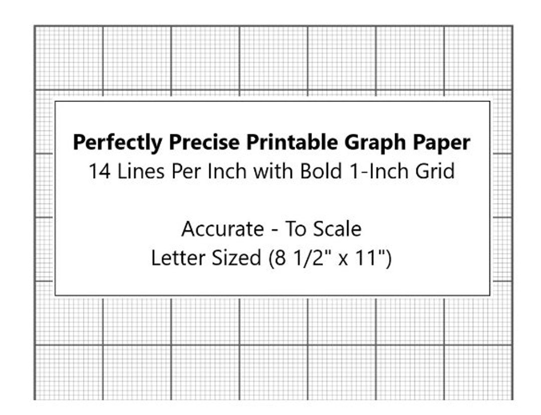 Perfectly Scaled And Precise Printable Graph Paper 14 Lines Per Inch With 1 inch Grid Etsy Perfectly Scaled And Precise Printable Graph Paper 14 Lines Per Inch With 1 inch Grid Etsy