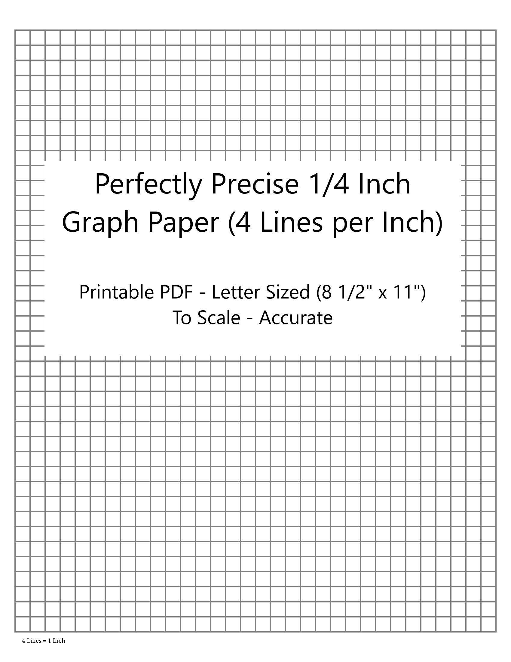 Perfectly Scaled And Precise Printable Graph Paper 4 4 1 4 Inch 4 Lines Per Inch Etsy Perfectly Scaled And Precise Printable Graph Paper 4 4 1 4 Inch 4 Lines Per Inch Etsy