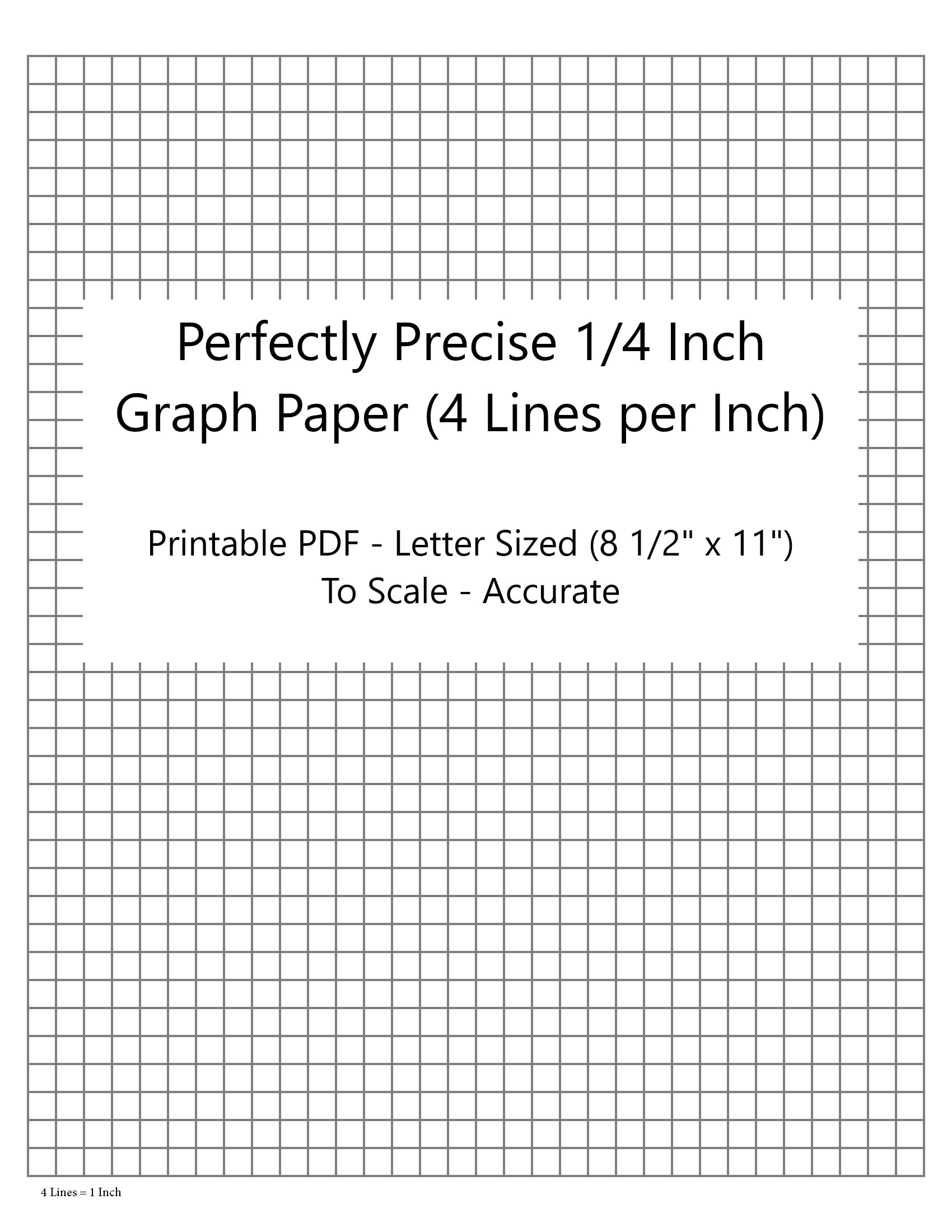 Perfectly Scaled And Precise Printable Graph Paper 4 4 1 4 Inch 4 Lines Per Inch Etsy Perfectly Scaled And Precise Printable Graph Paper 4 4 1 4 Inch 4 Lines Per Inch Etsy