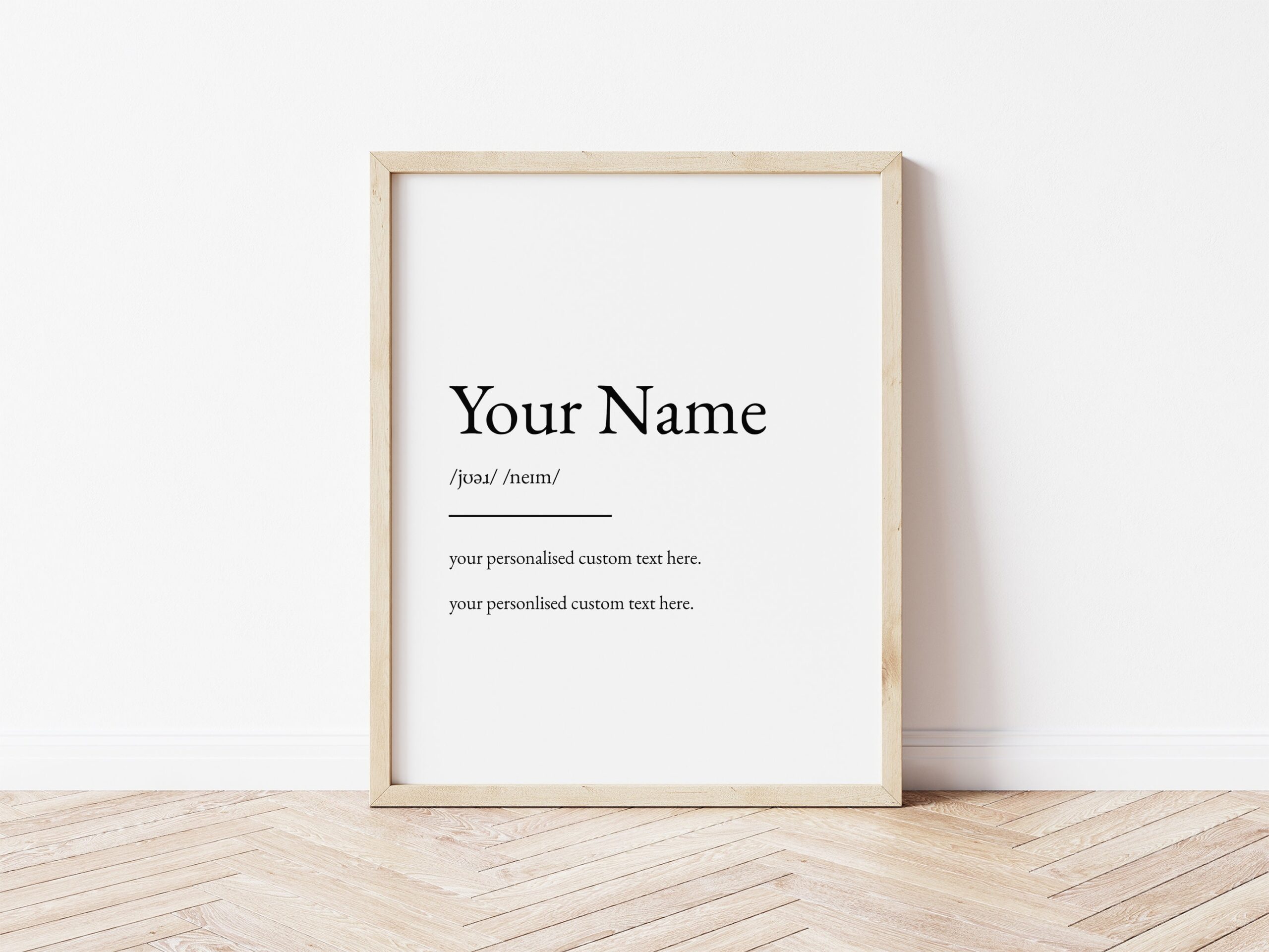 PERSONALISED CUSTOM Name Meaning Print Wall Art Minimalist Print Minimalist Art Modern Art Modern Poster Print Digital Download Etsy
