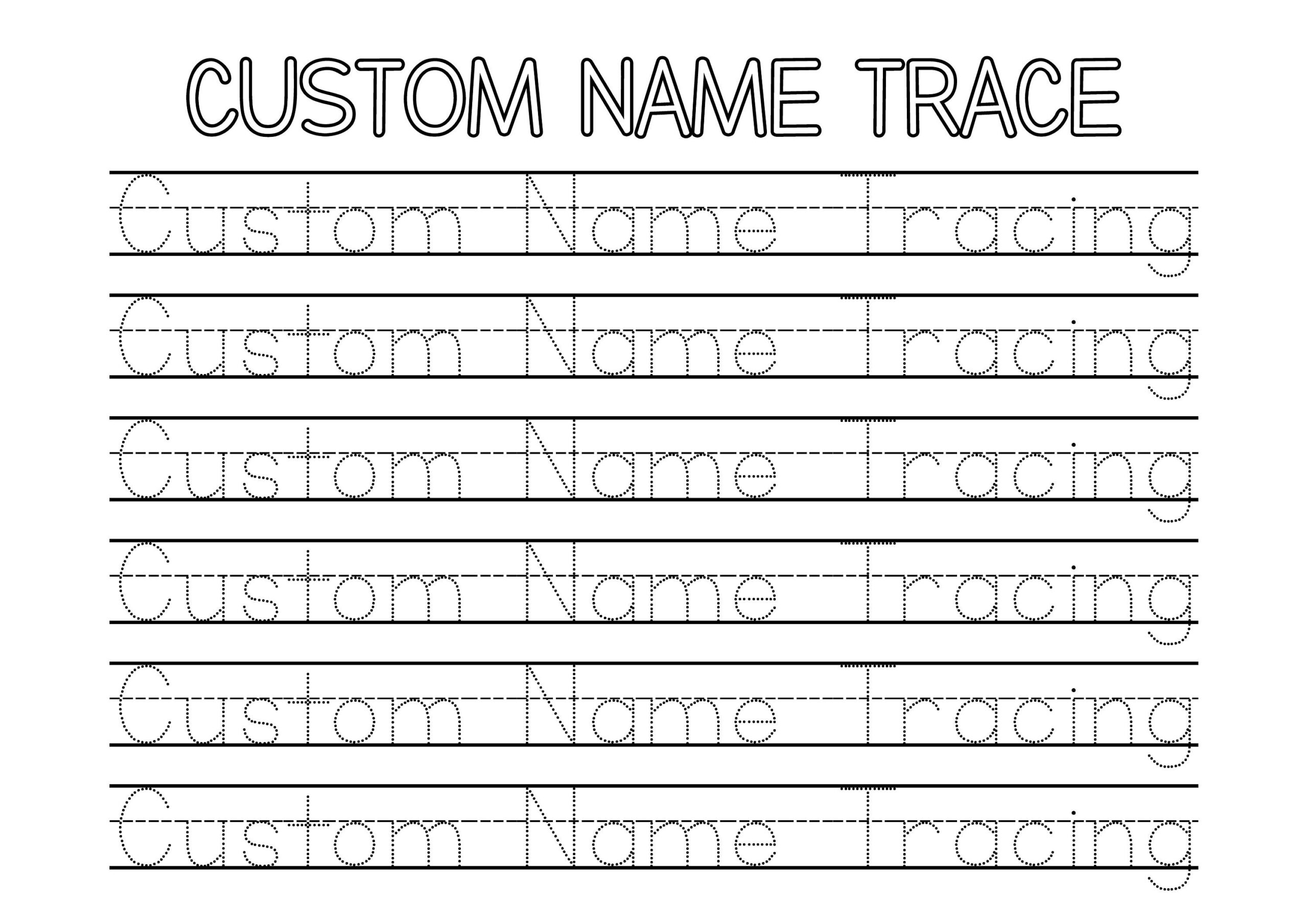 trace name printable