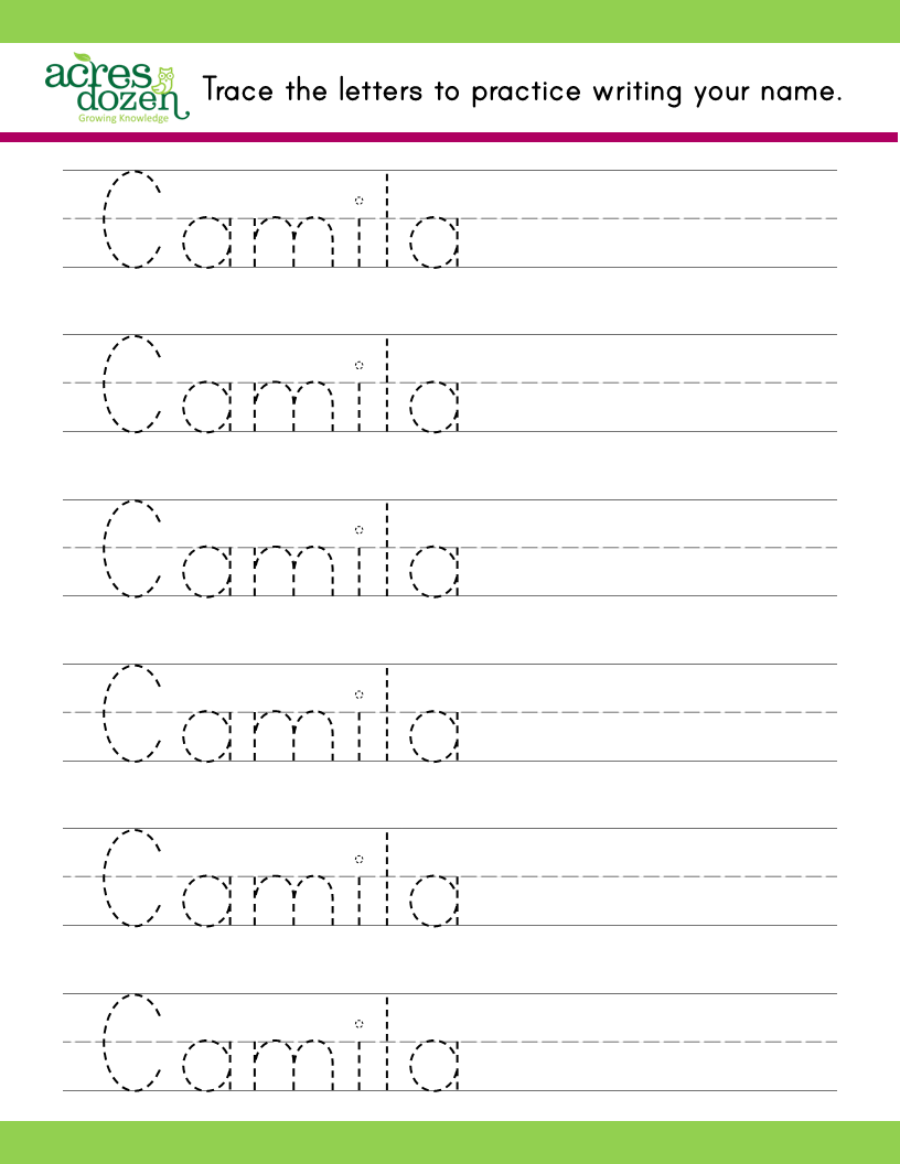 Personalized Name Writing Worksheets For Little Learners Classful