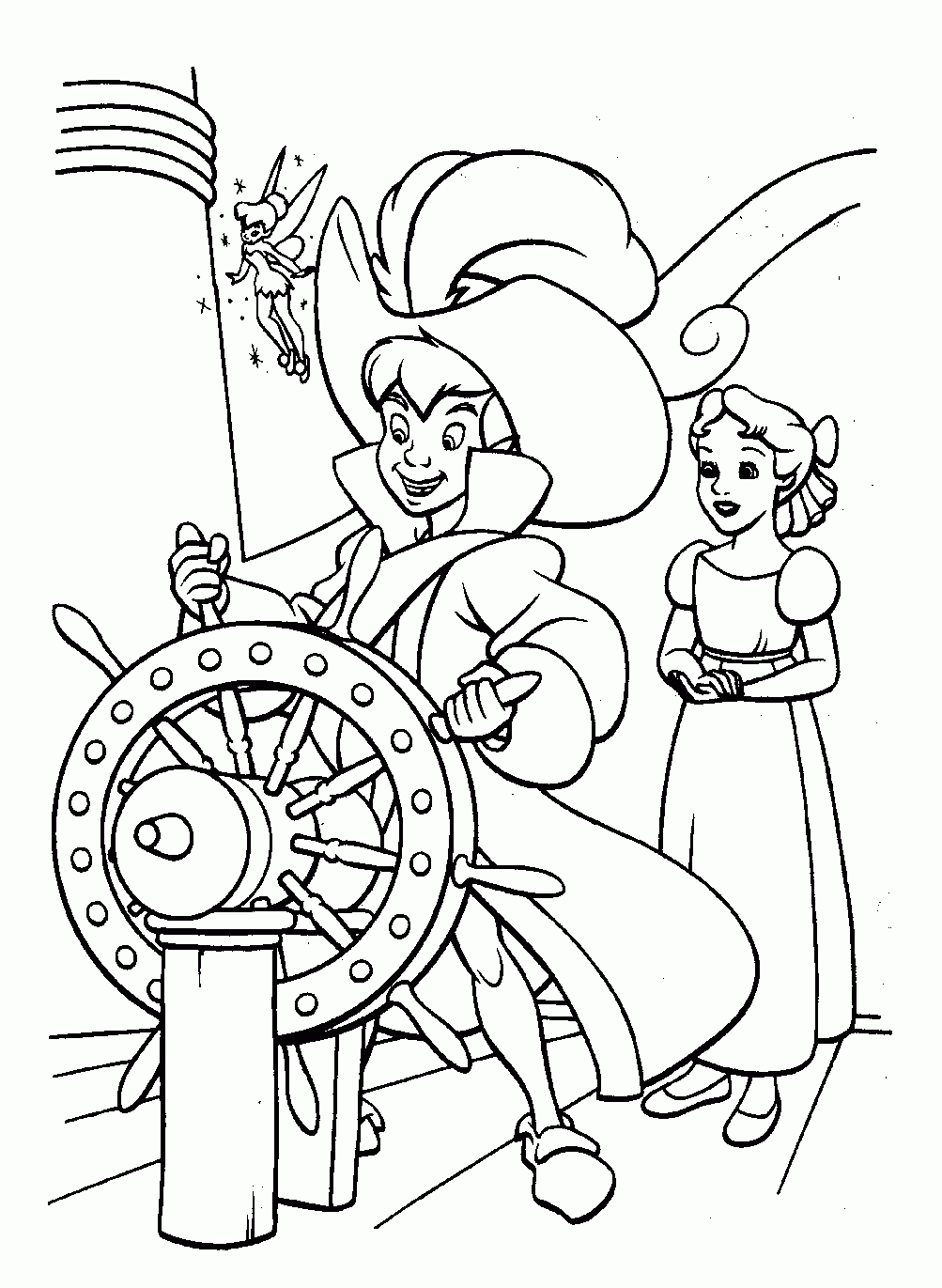 Peter Pan Picture To Print And Color Peter Pan Coloring Pages