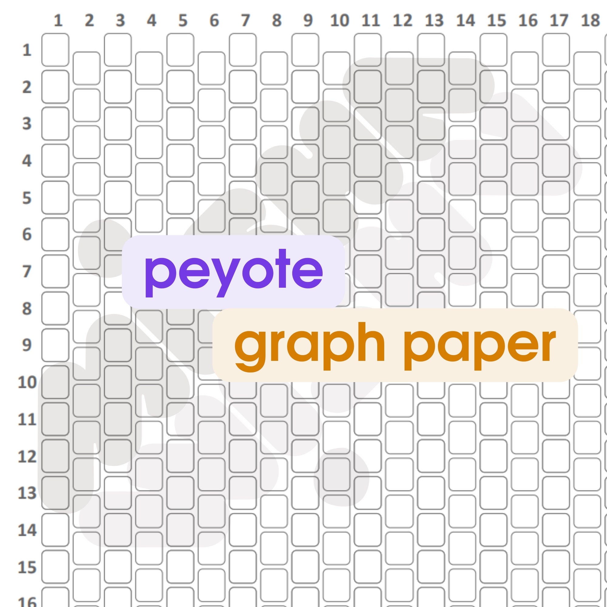 Peyote Graph Paper Etsy Peyote Graph Paper Etsy