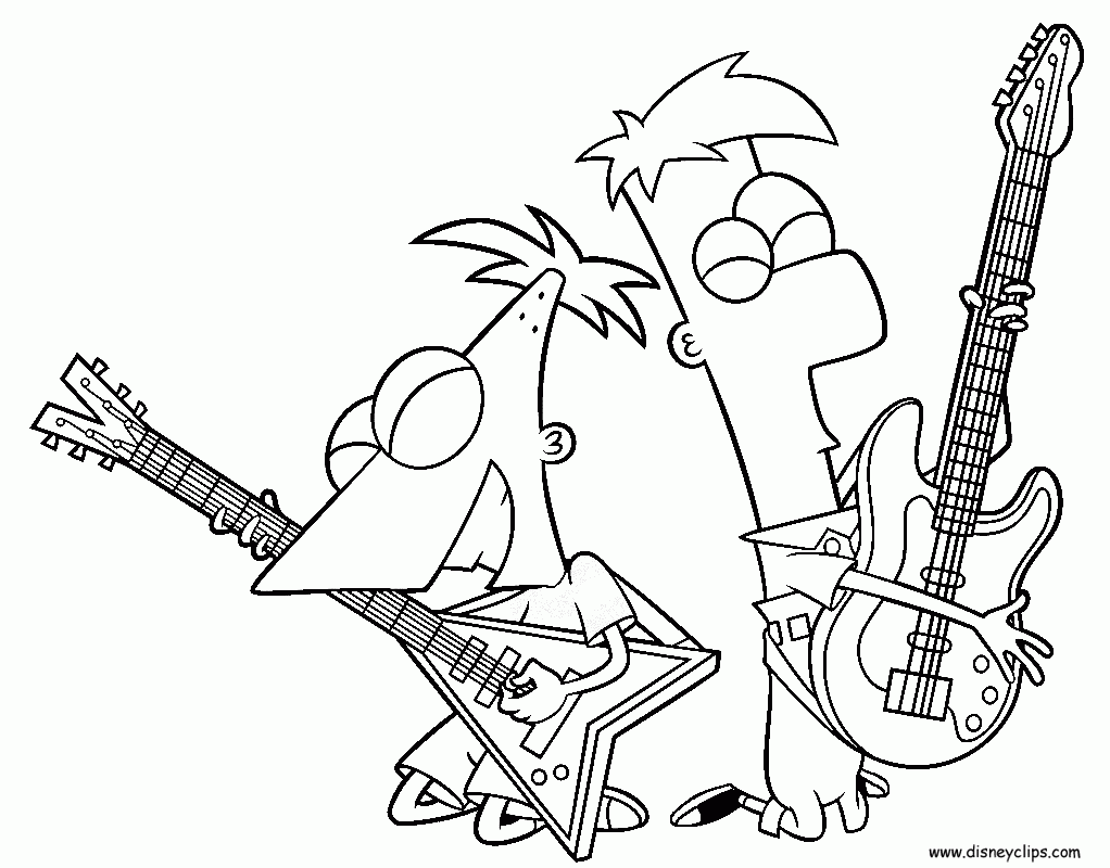 Phineas And Ferb Coloring Pages Disneyclips