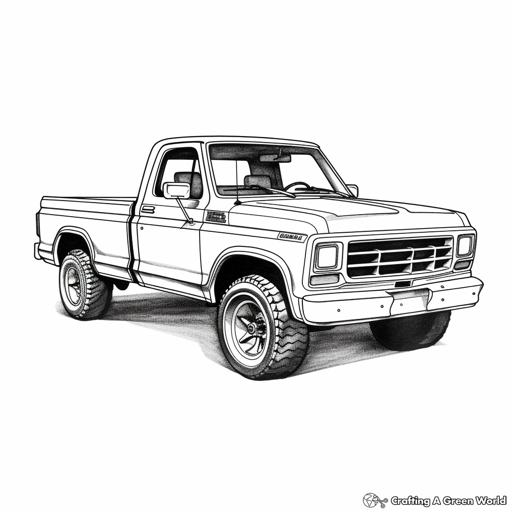 Pickup Truck Coloring Pages Free Printable 
