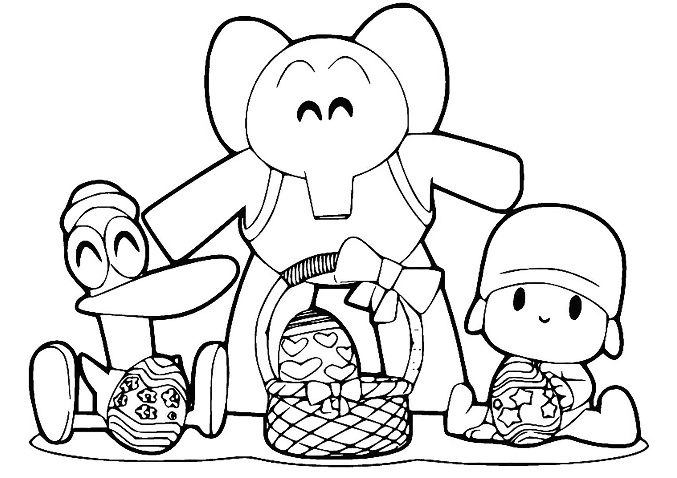 Picnic Pocoyo Coloring Pages Picnic Pocoyo Coloring Pages