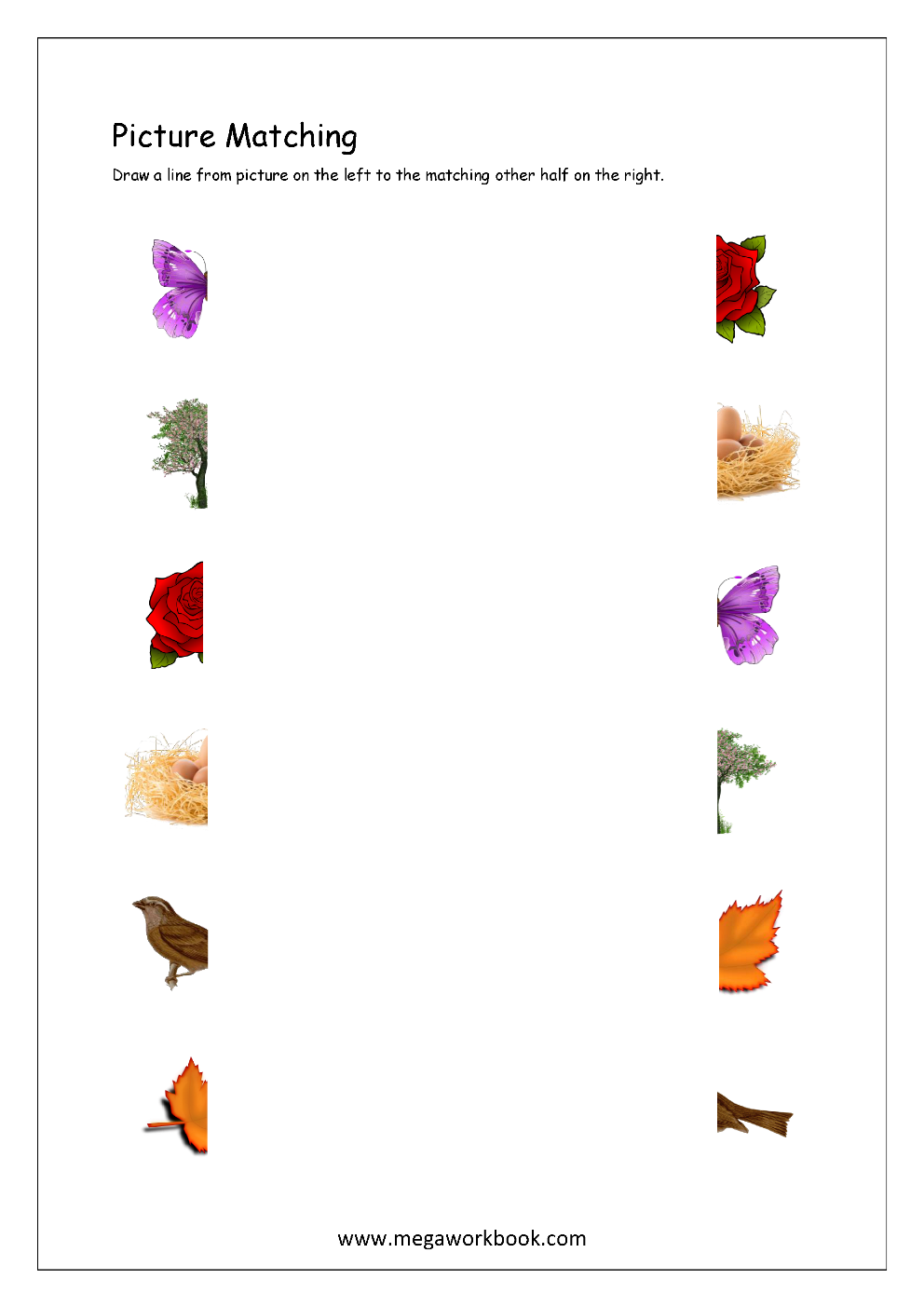 Picture Matching Worksheets For Preschool Free Logical Thinking Printables For Kids MegaWorkbook