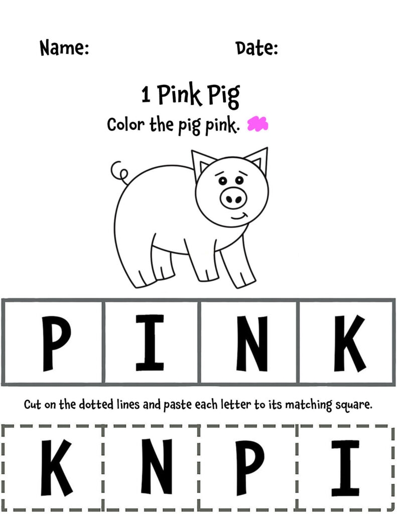 Pink Color Activities And Worksheets For Preschool The Hollydog Blog