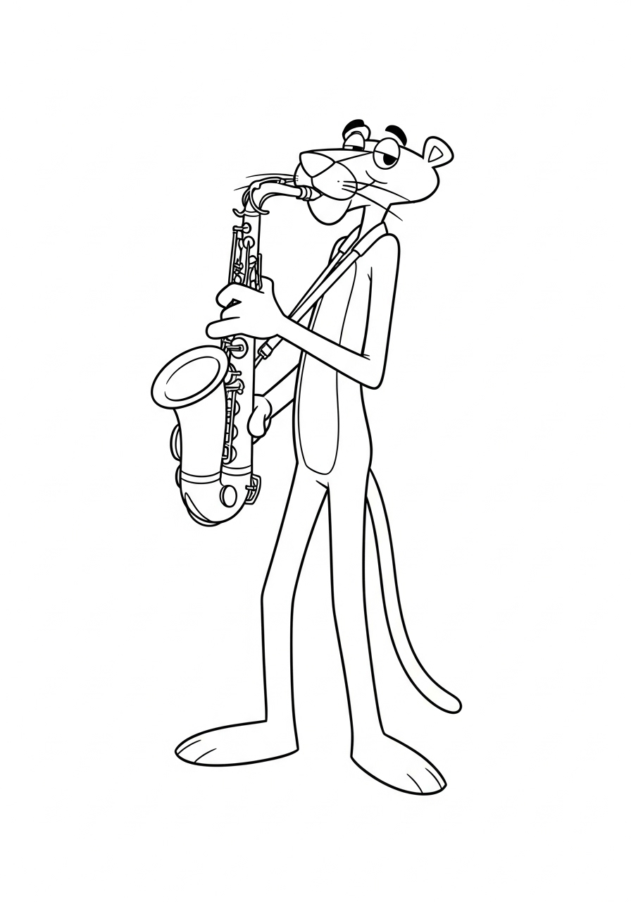 pink panther coloring pages