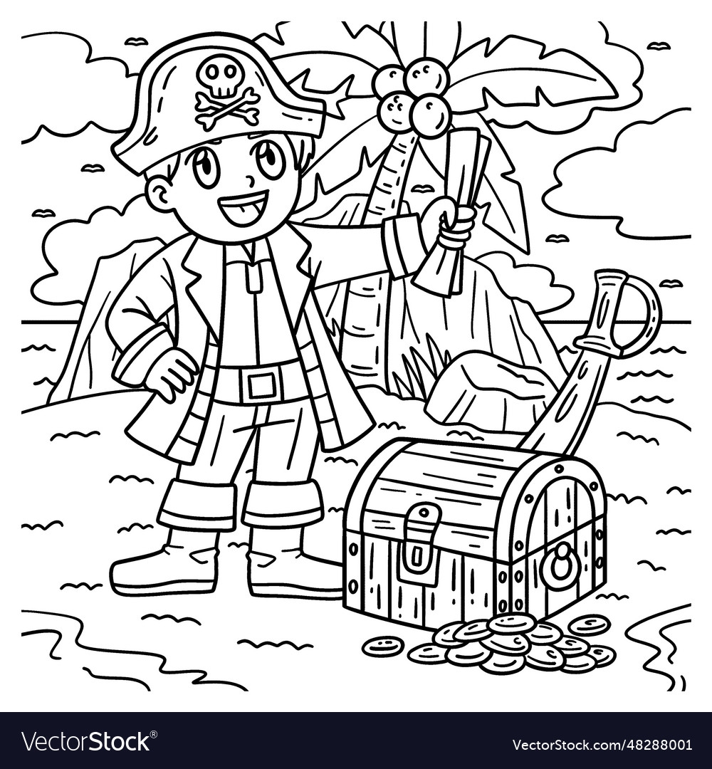 treasure chest coloring page