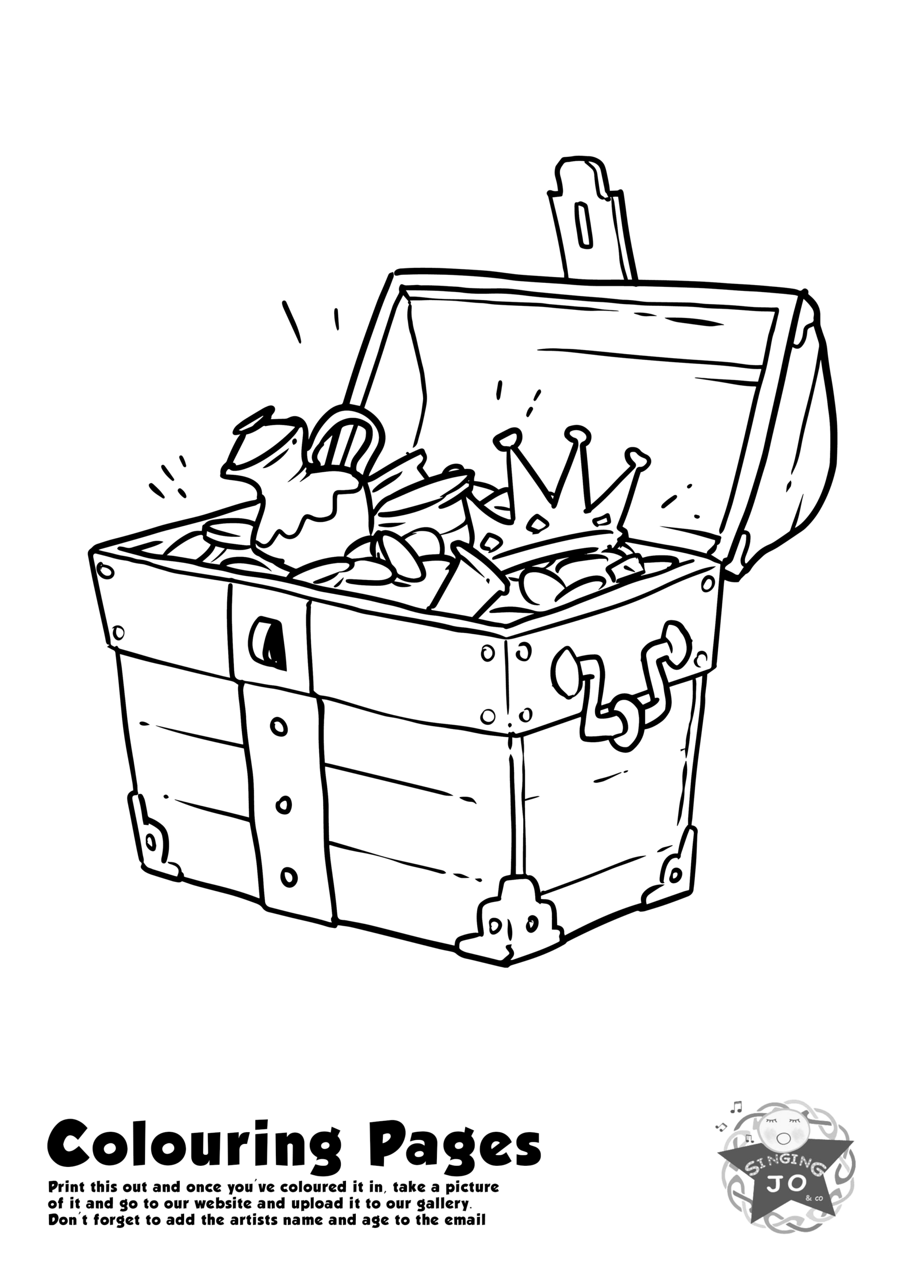 Pirate Treasure Chest Colouring Singing Jo Co 