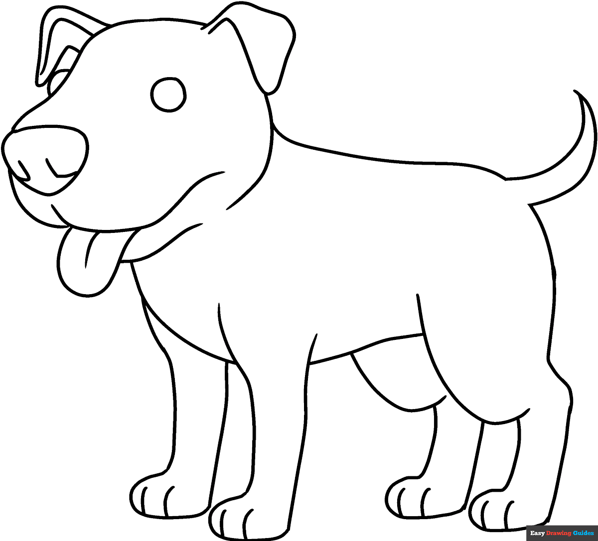 pit bull coloring page