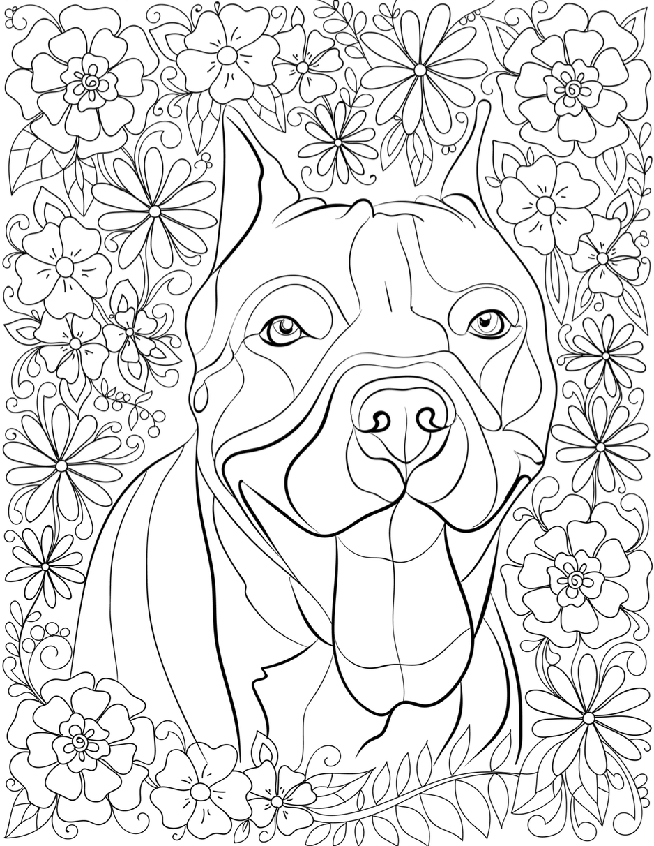 Pitbull Coloring Pages Best Coloring Pages For Kids