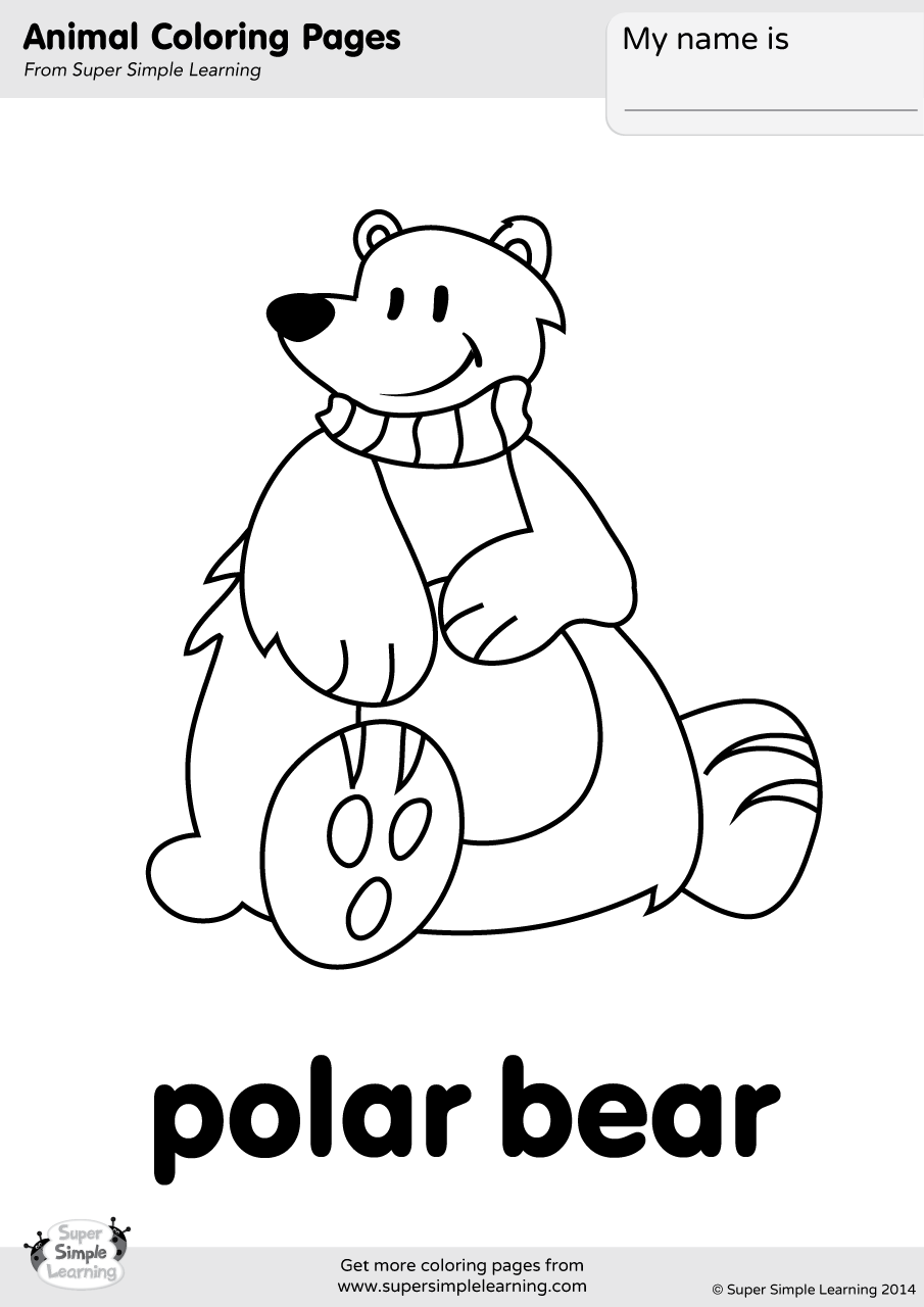 polar bear coloring pages