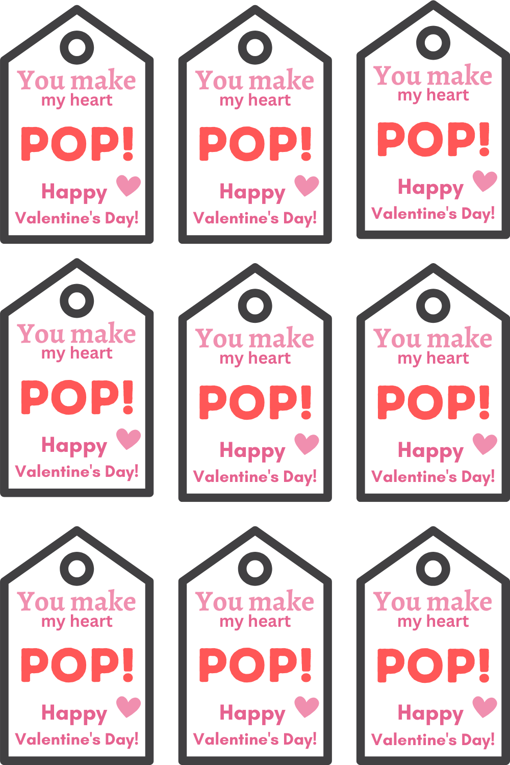 Pop it Printable Valentine Cards Twenty Vintage Acres
