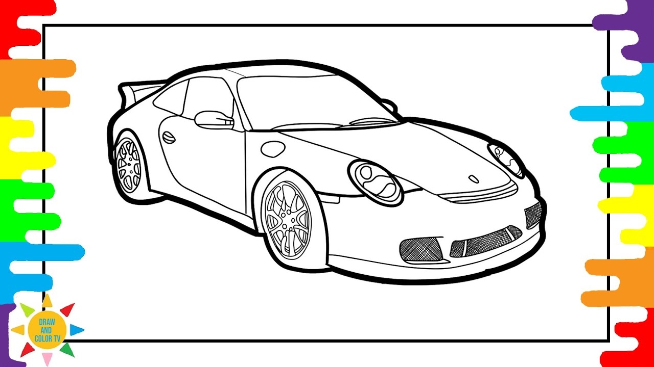 Porsche 911 GT3 RS Coloring Pages Porsche 911 Coloring Facading Tonight YouTube