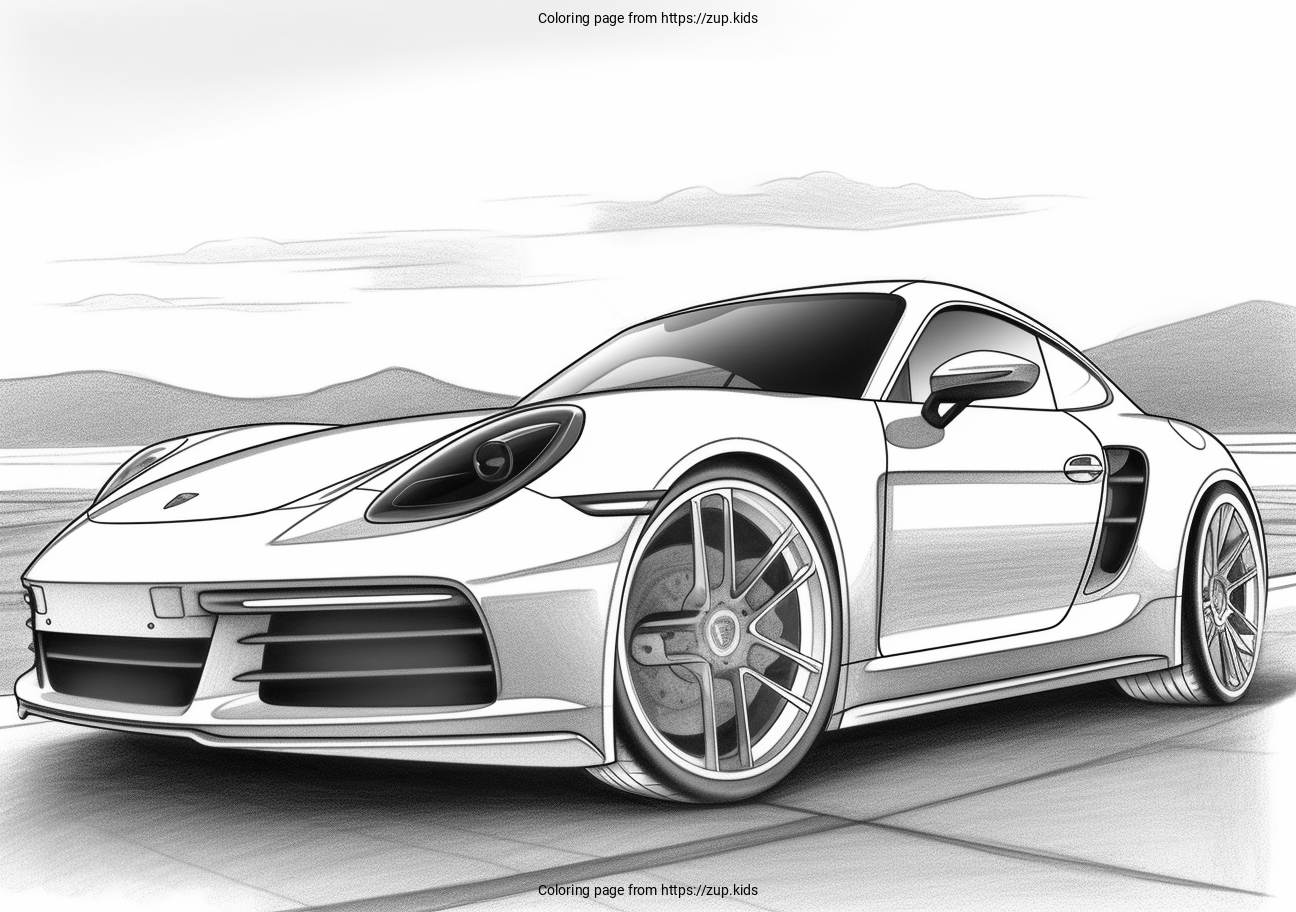 Porsche Coloring Page From Zup kids