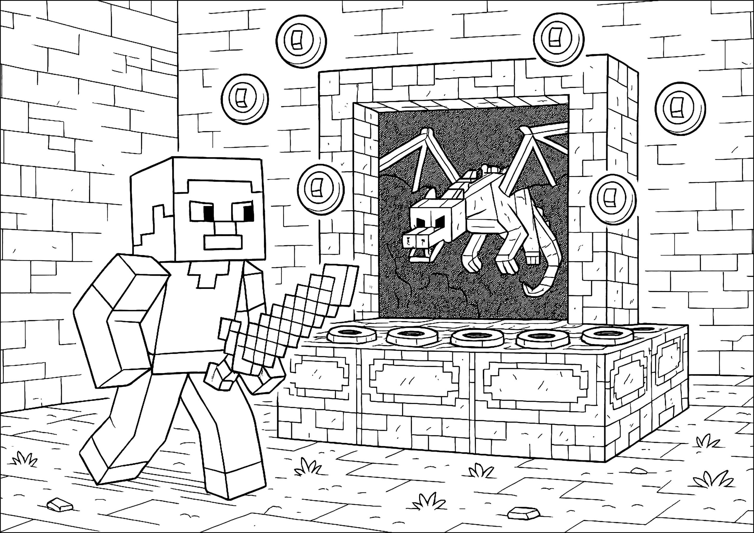 free minecraft pictures to color
