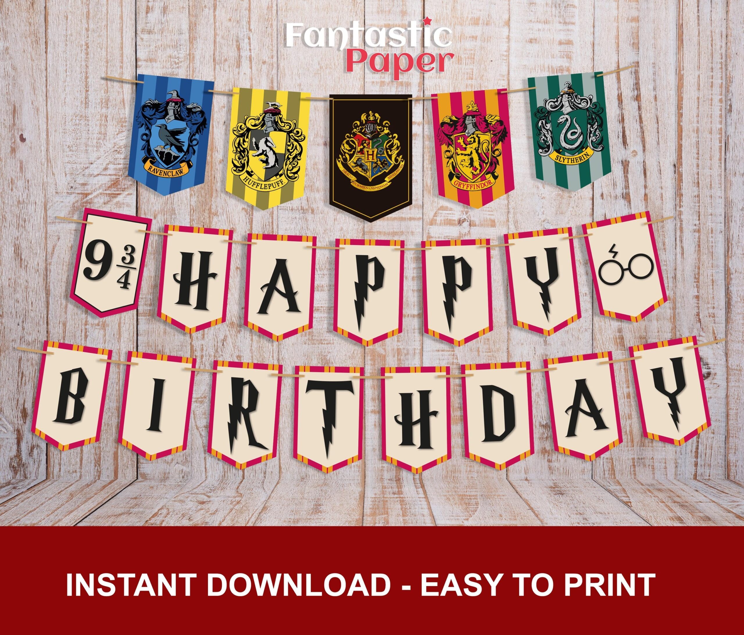 Potter Magical Wizarding Party Printable Banners House And Name Banners Perfect For Graduation Birthday Celebrations Etsy