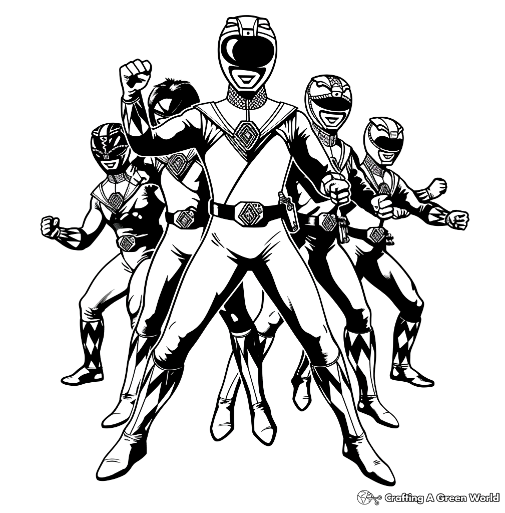 coloring pages of power rangers