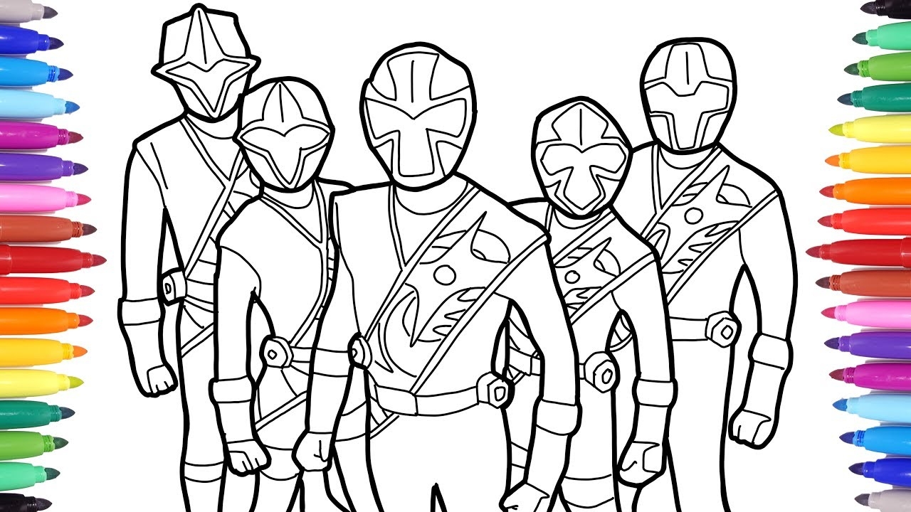 Power Rangers Coloring Pages Power Rangers Coloring Book Colouring Power Rangers For Kids YouTube