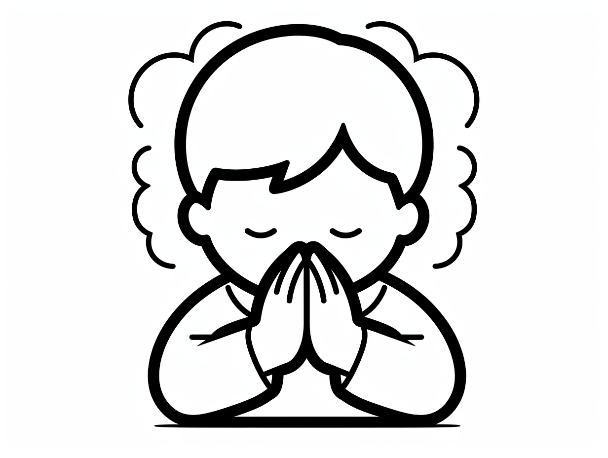 praying hands coloring page
