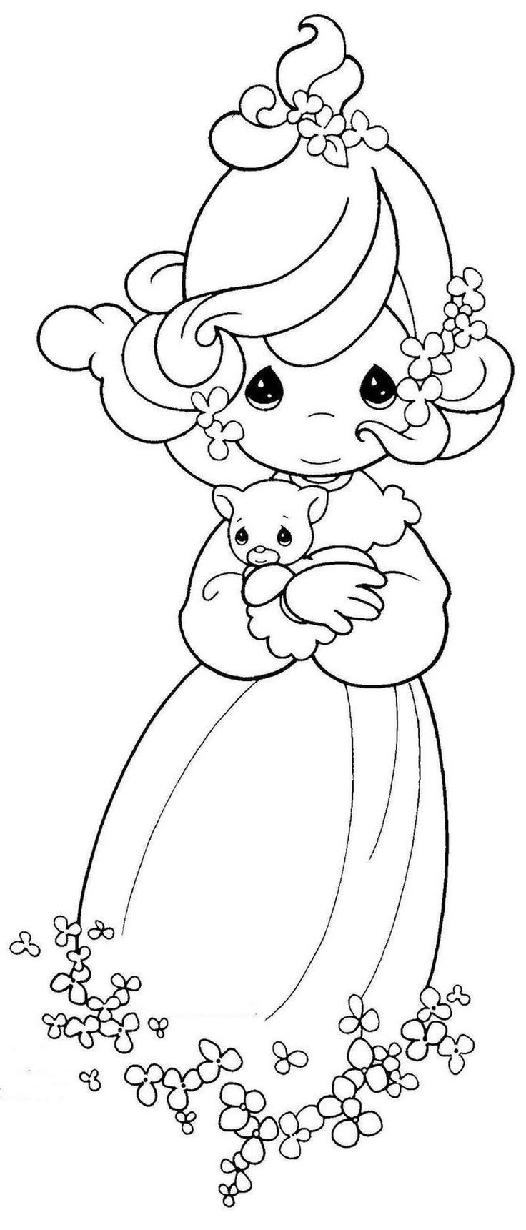 Precious Moments Coloring Pages PDF Coloringfolder