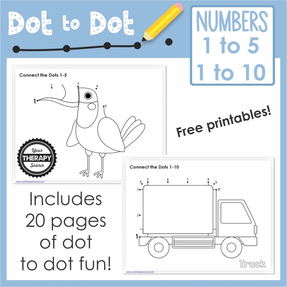 Preschool Dot To Dot Printables Your Therapy Source