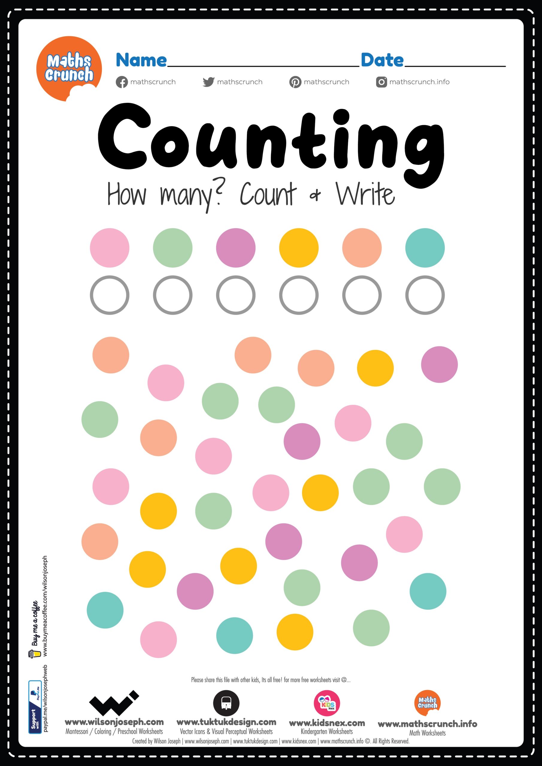 counting worksheets for preschoolers