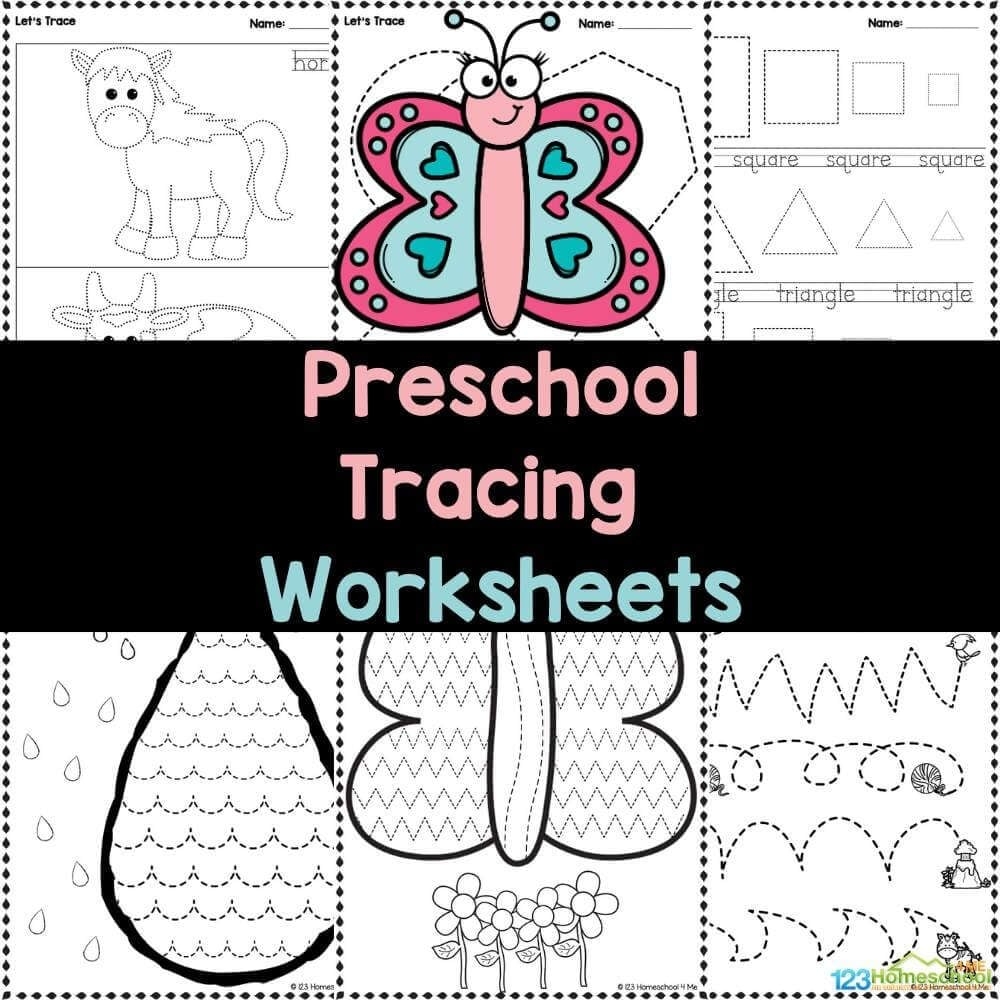 tracing worksheets for preschool