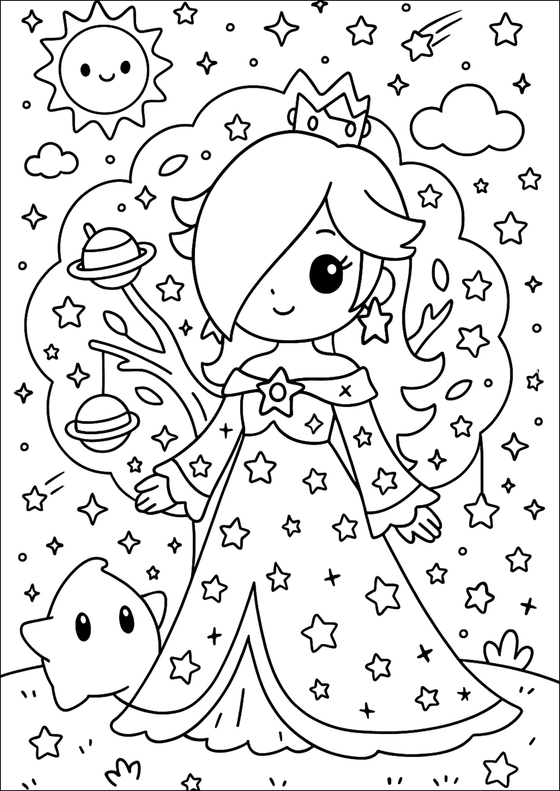 princess toadstool coloring pages