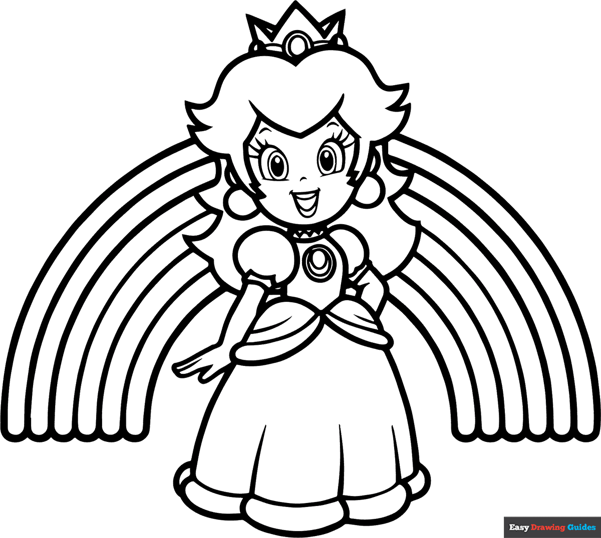 Princess Peach Coloring Pages For Kid 11 Printable Sheets