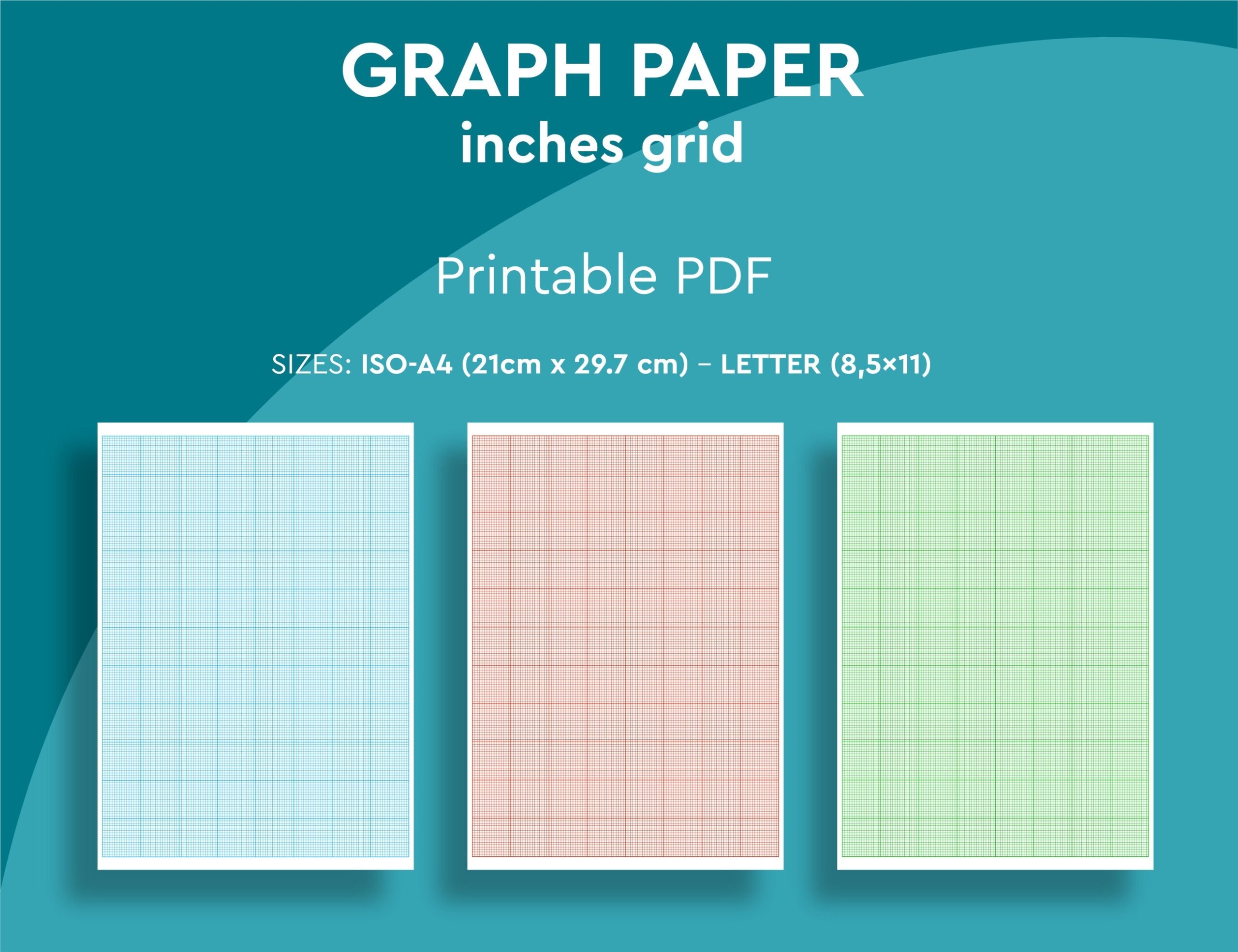 Printable 1 x 1 Grid GRAPH PAPER Inches Grid 3 Different Colors Pdf Bundle Etsy Printable 1 x 1 Grid GRAPH PAPER Inches Grid 3 Different Colors Pdf Bundle Etsy