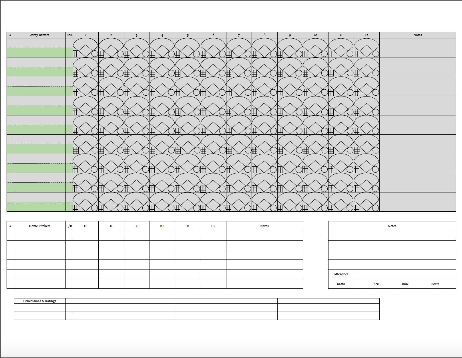 Printable Baseball softball Scorecard PDF Fan oriented Extra Room For Notes Color coded For Top And Bottom Of Inning Etsy Printable Baseball softball Scorecard PDF Fan oriented Extra Room For Notes Color coded For Top And Bottom Of Inning Etsy