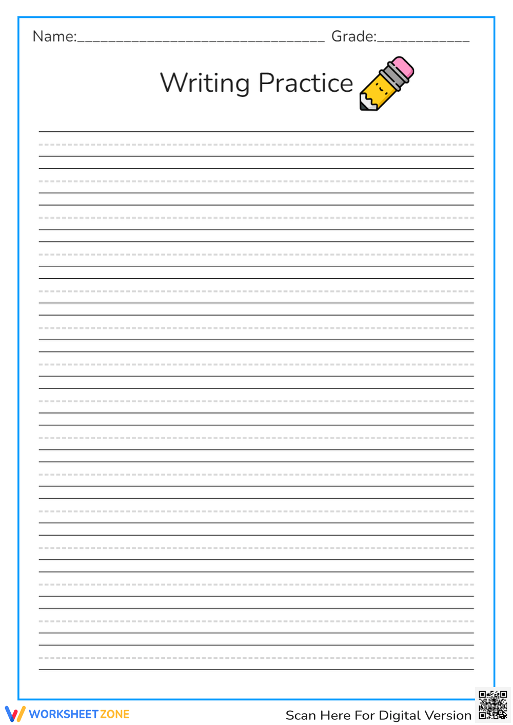 blank handwriting practice worksheets blank handwriting practice worksheets
