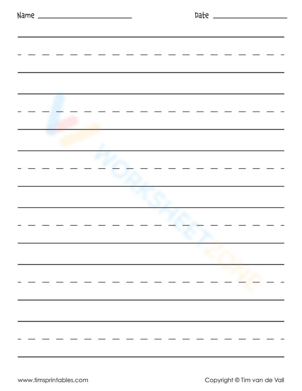 Printable Blank Handwriting Worksheets Printable Blank Handwriting Worksheets