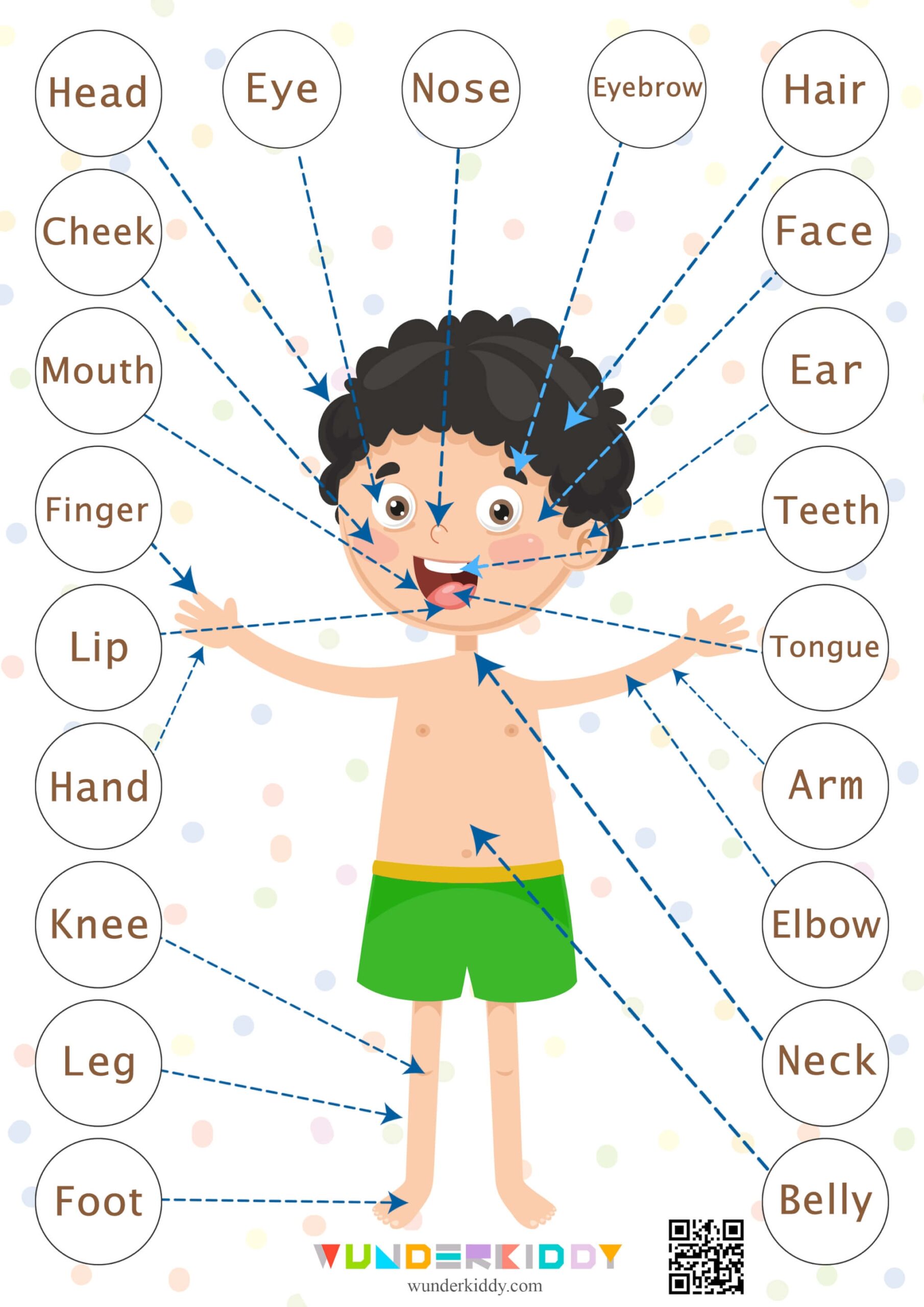 Printable Body Parts Vocabulary Worksheets For Preschool