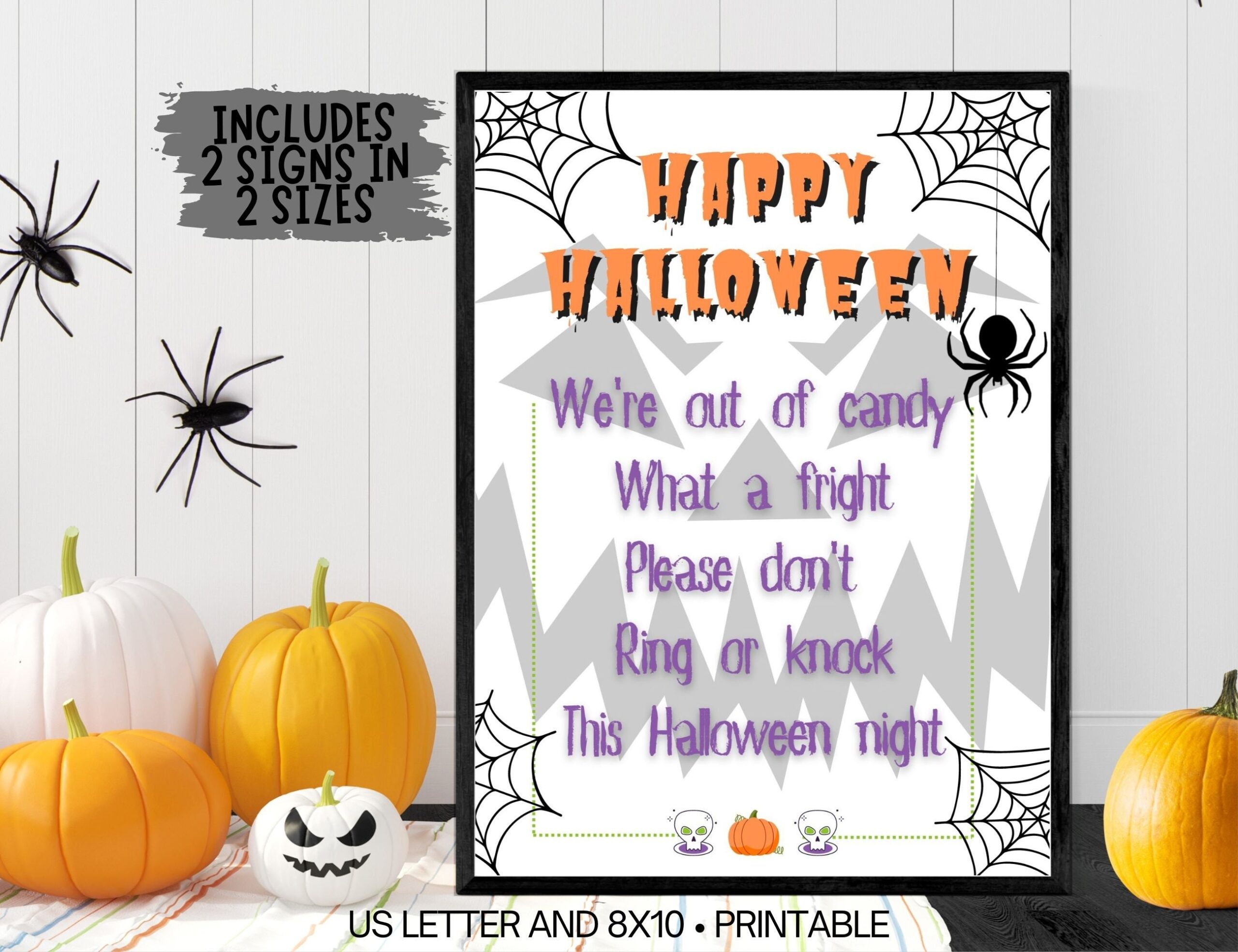 happy halloween printable sign