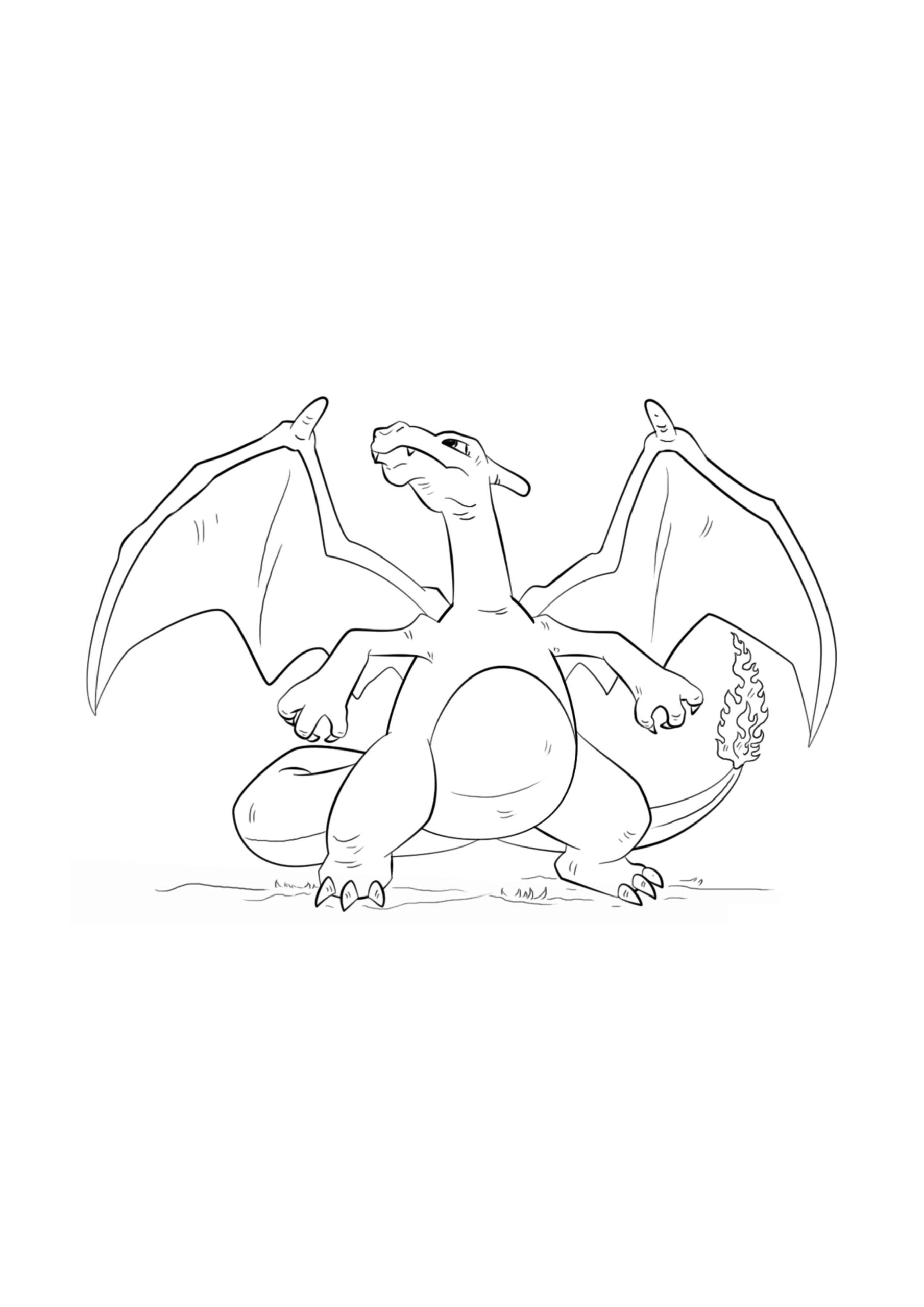 charizard pokemon coloring page