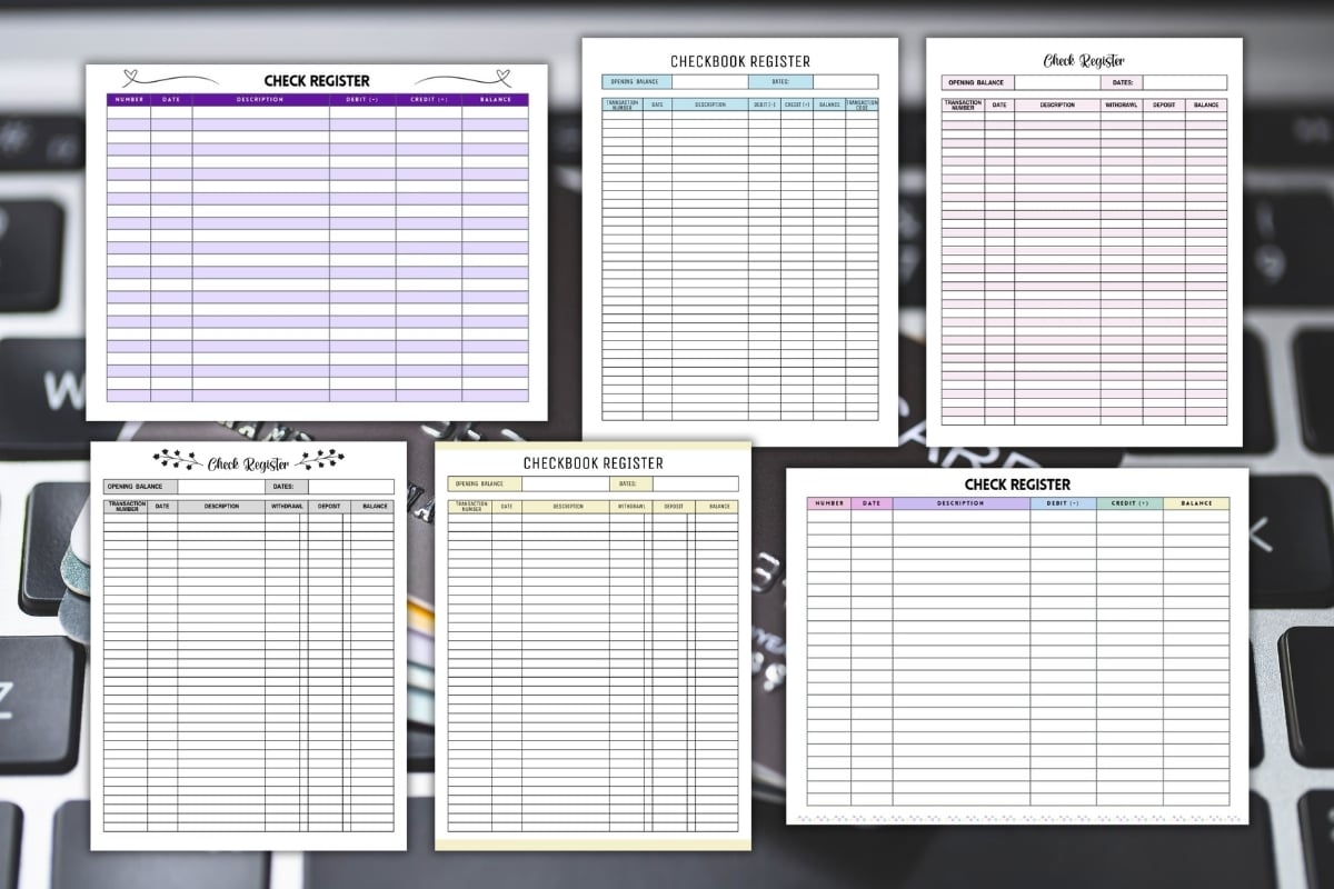 free printable checkbook register free printable checkbook register