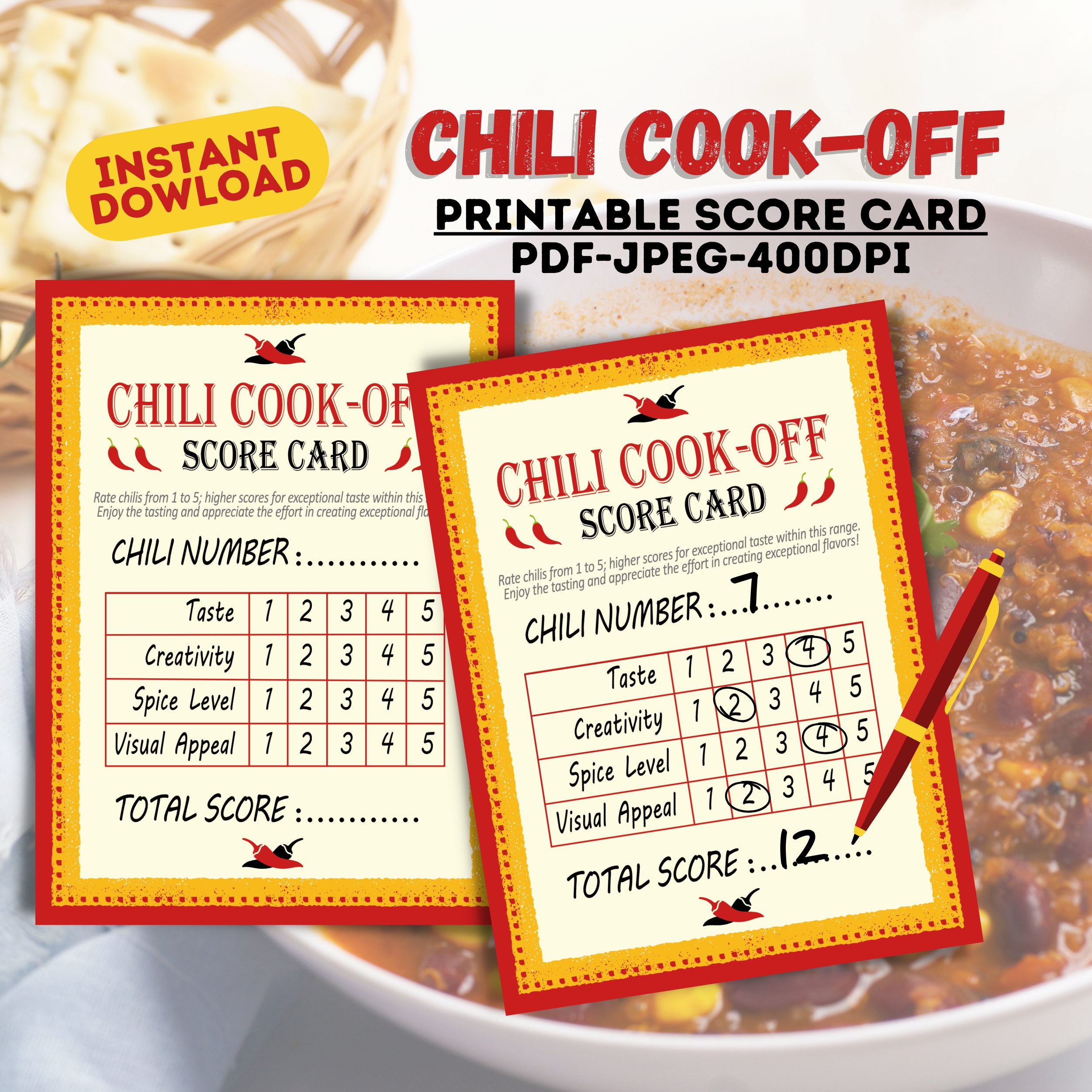 chili cook off scorecard chili cook off scorecard