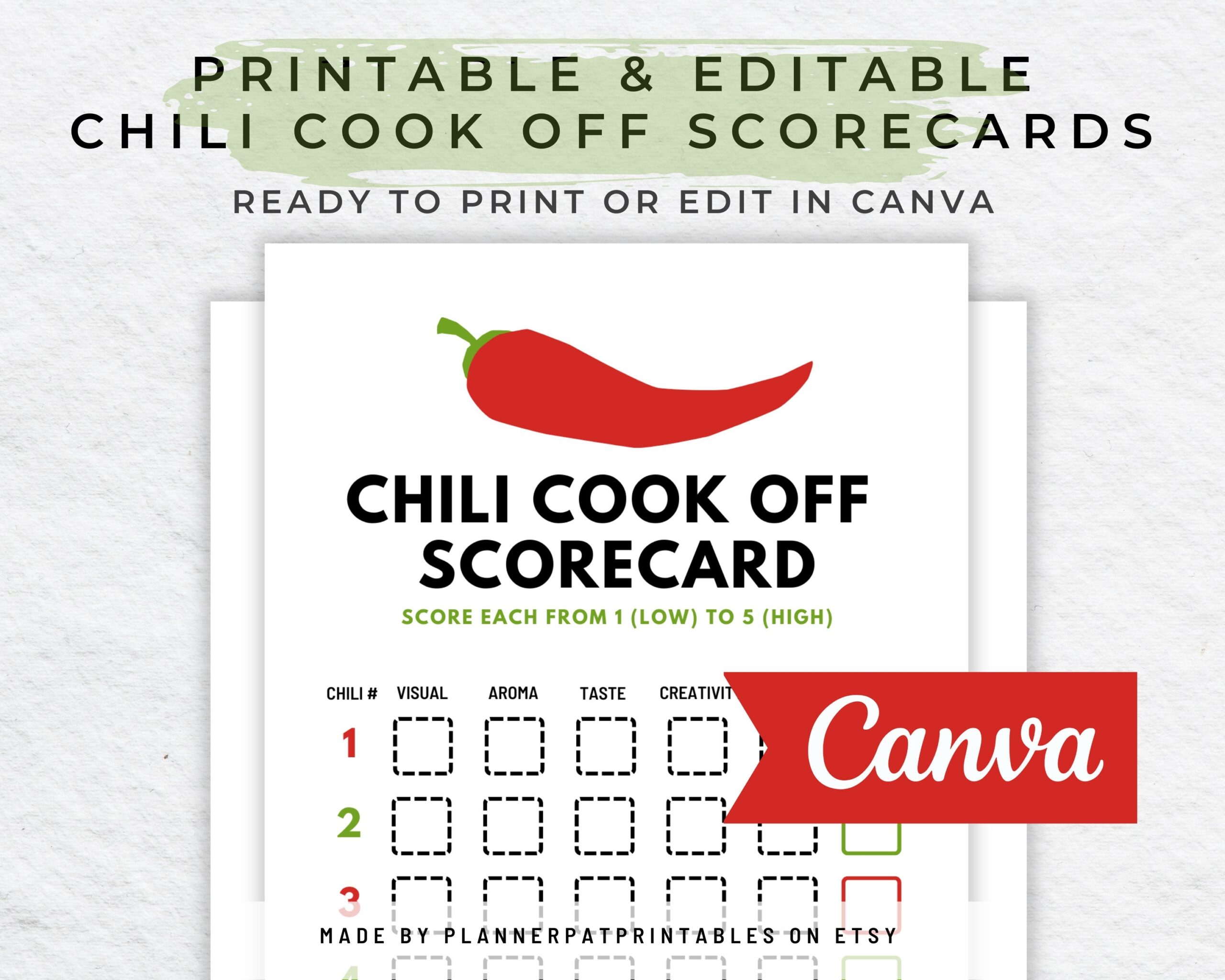 Printable Chili Cook Off Scorecard Editable Competition Template canva PDF Download Etsy Printable Chili Cook Off Scorecard Editable Competition Template canva PDF Download Etsy