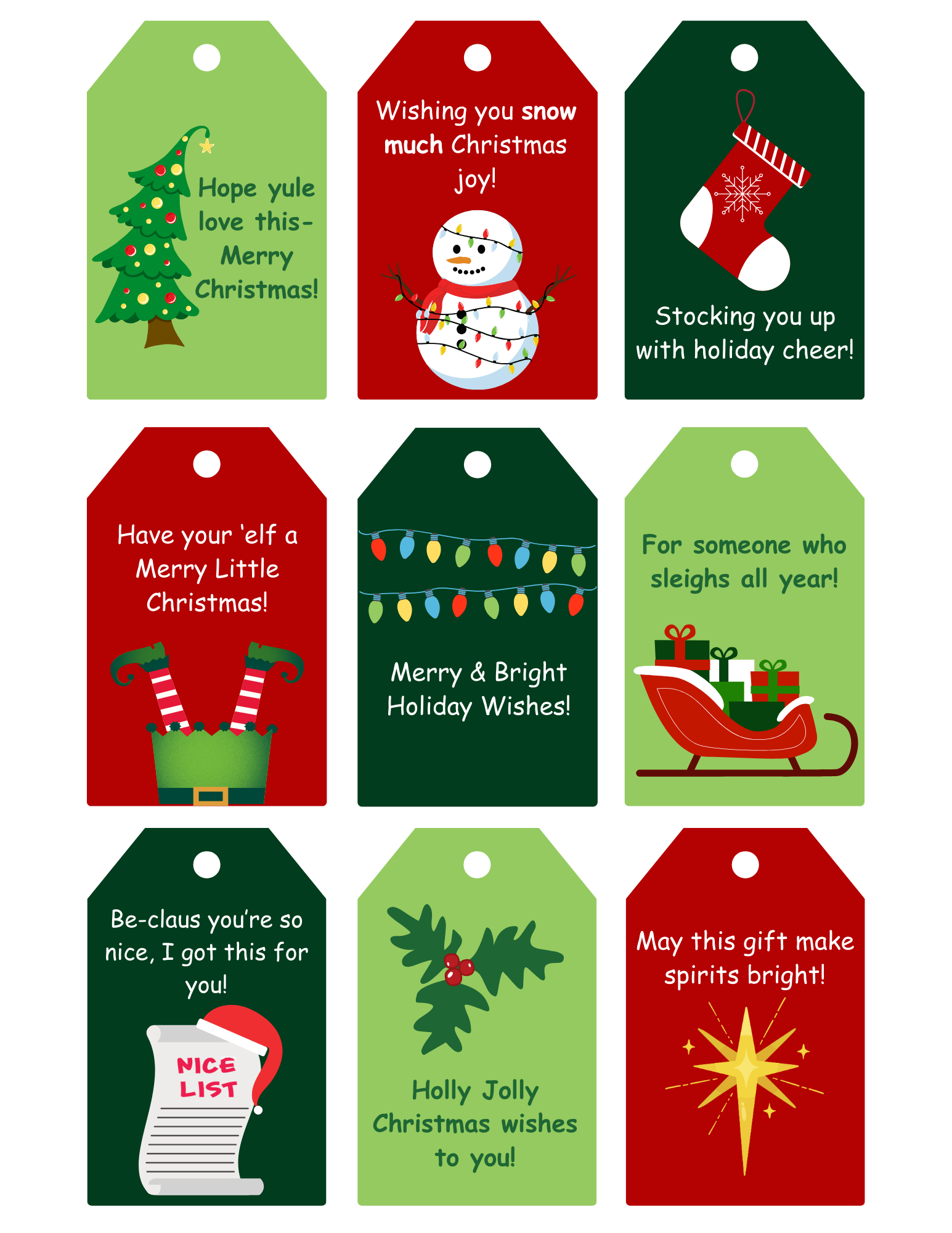 Printable Christmas Gift Tags SignUp Printable Christmas Gift Tags SignUp
