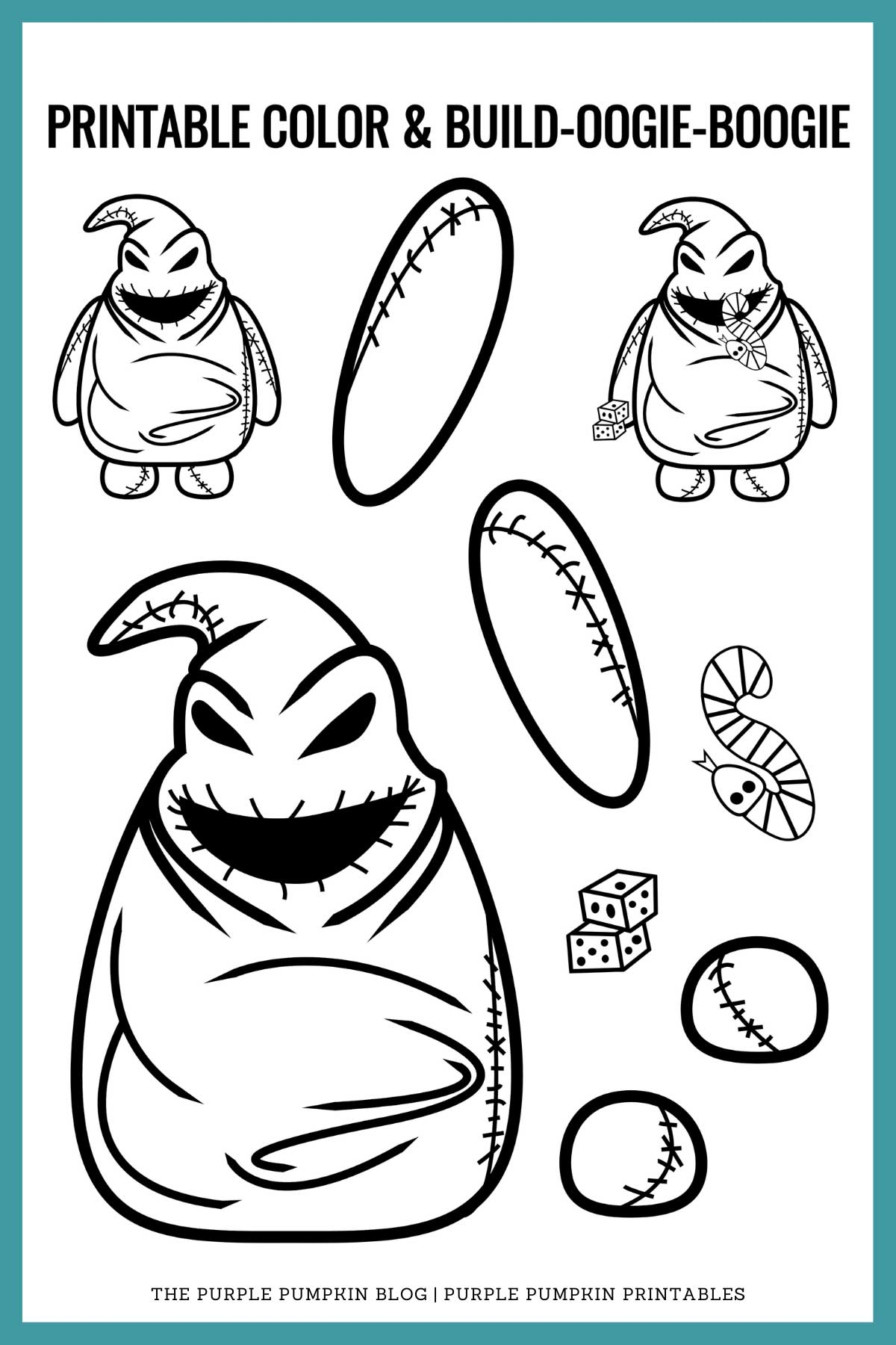 Printable Color Build Oogie Boogie