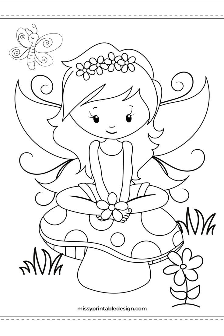 Printable Fairy Coloring Pages For Kids